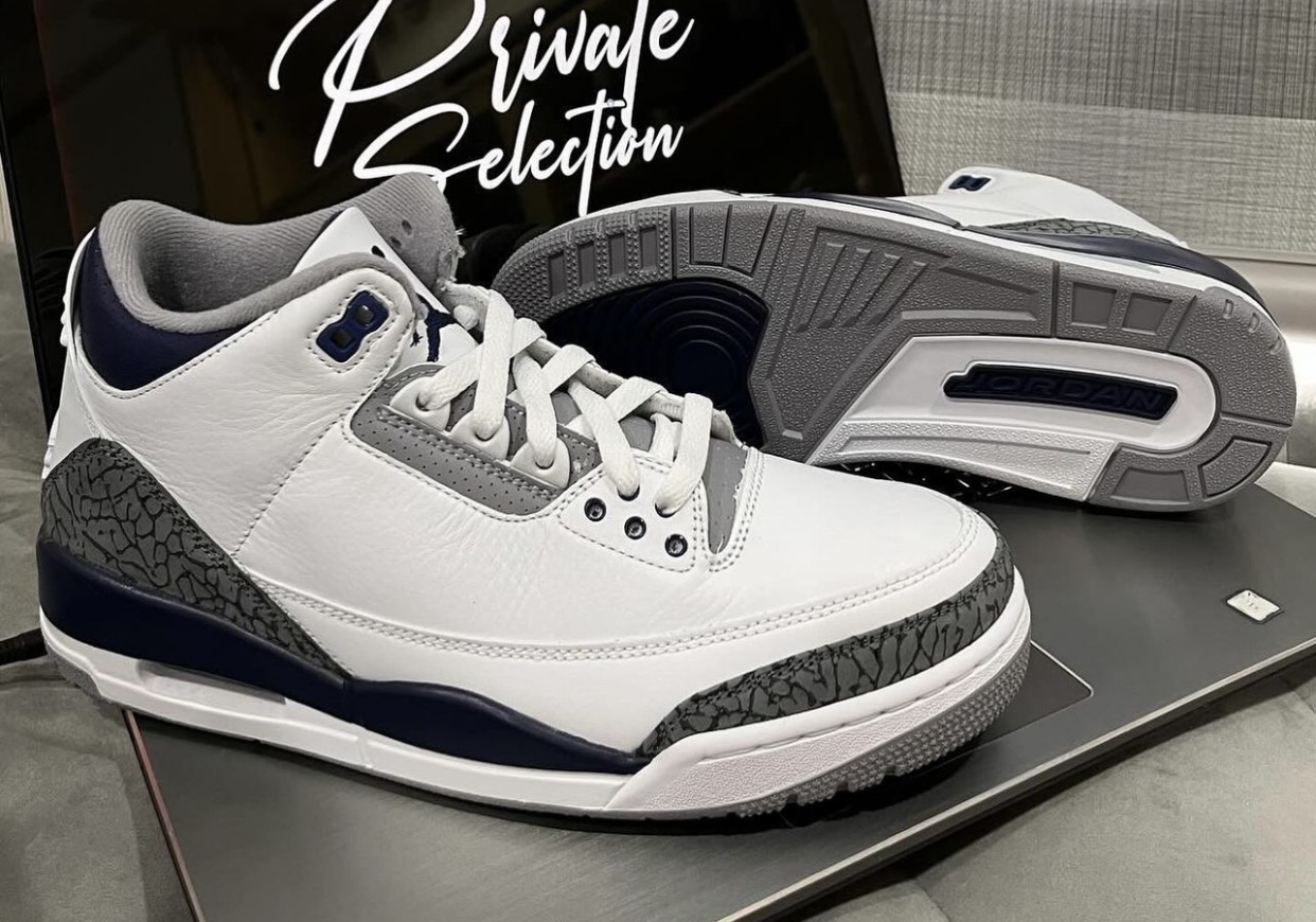 Air Jordan 3 - 2024年1月发布的Air Jordan 3“深夜海军蓝”