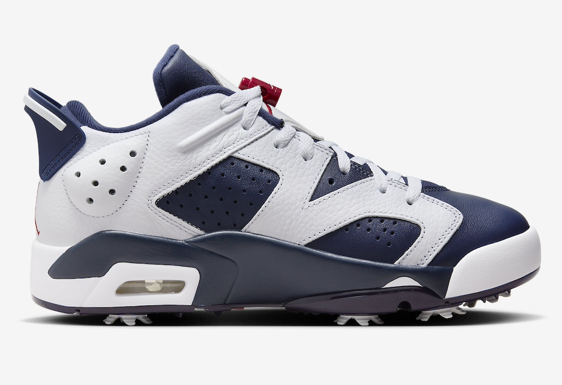 球鞋, 板鞋, Air Jordan 6 Low, Air Jordan 6 Golf, Air Jordan 6 - 官方发布 Air Jordan 6 低帮高尔夫鞋款“奥运” 官方照片