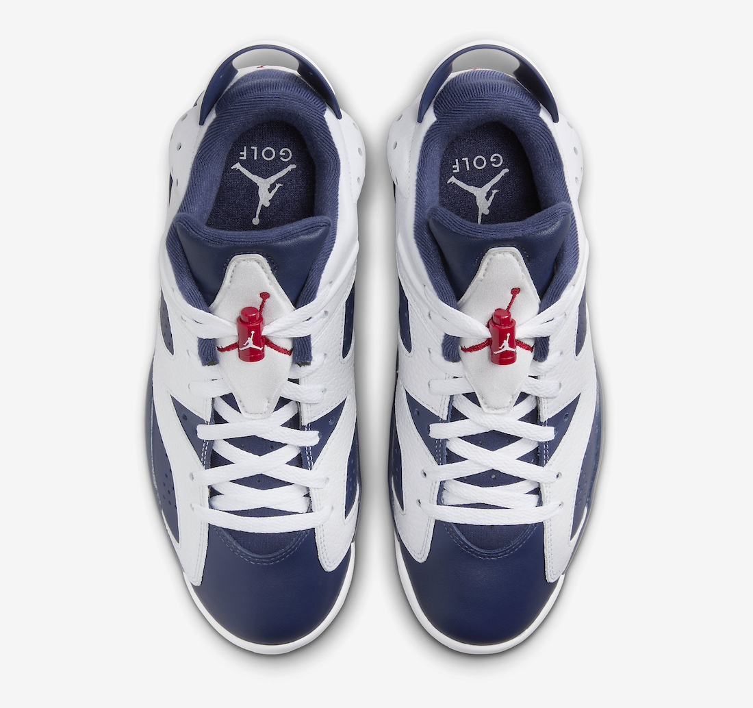 球鞋, 板鞋, Air Jordan 6 Low, Air Jordan 6 Golf, Air Jordan 6 - 官方发布 Air Jordan 6 低帮高尔夫鞋款“奥运” 官方照片