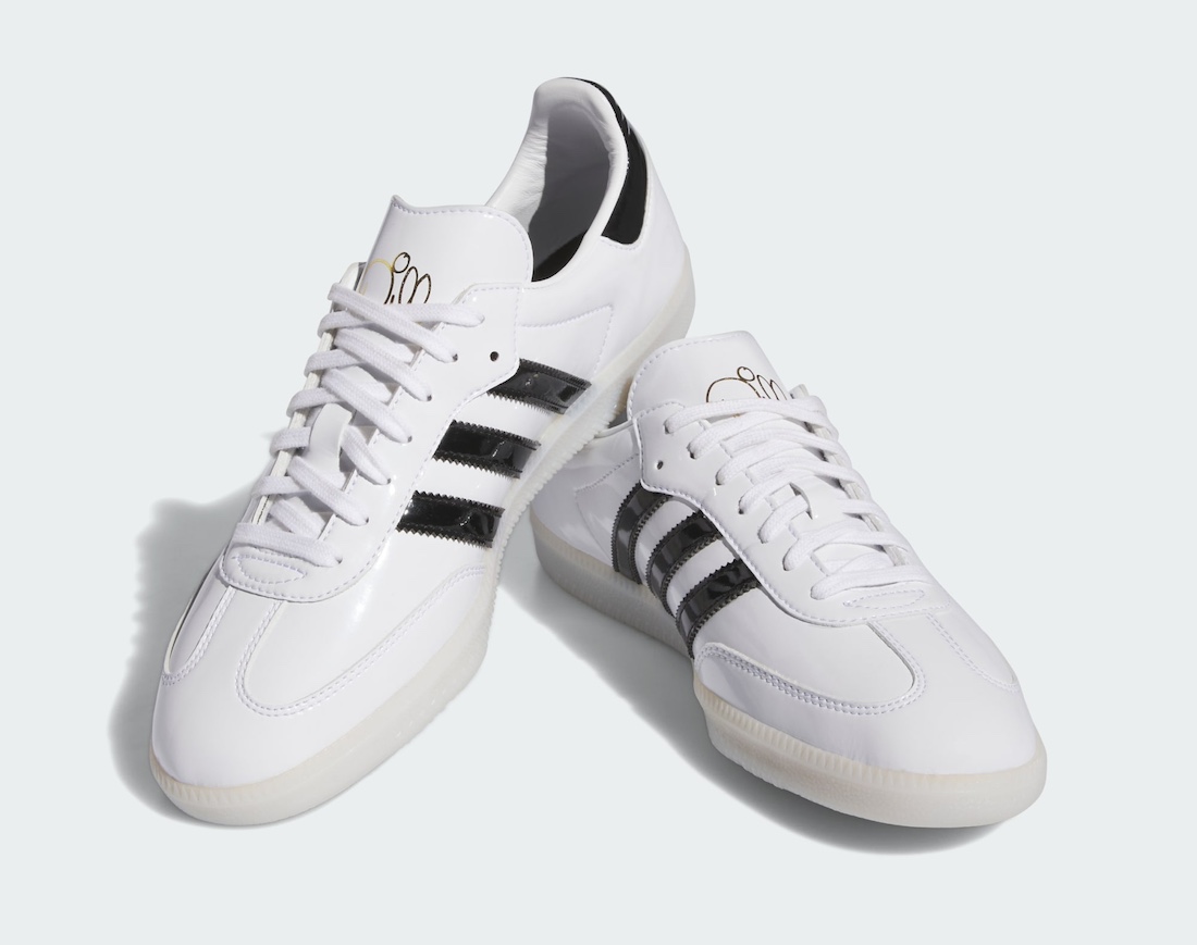 运动鞋, Black, adidas Samba, adidas Originals, adidas - 10月21日发售：Jason Dill x adidas Samba Patent Leather "White/Black"