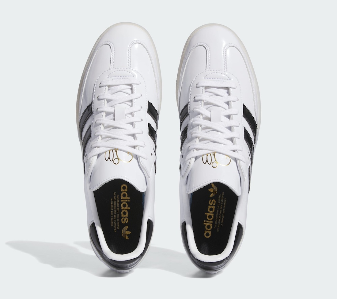 运动鞋, Black, adidas Samba, adidas Originals, adidas - 10月21日发售：Jason Dill x adidas Samba Patent Leather "White/Black"