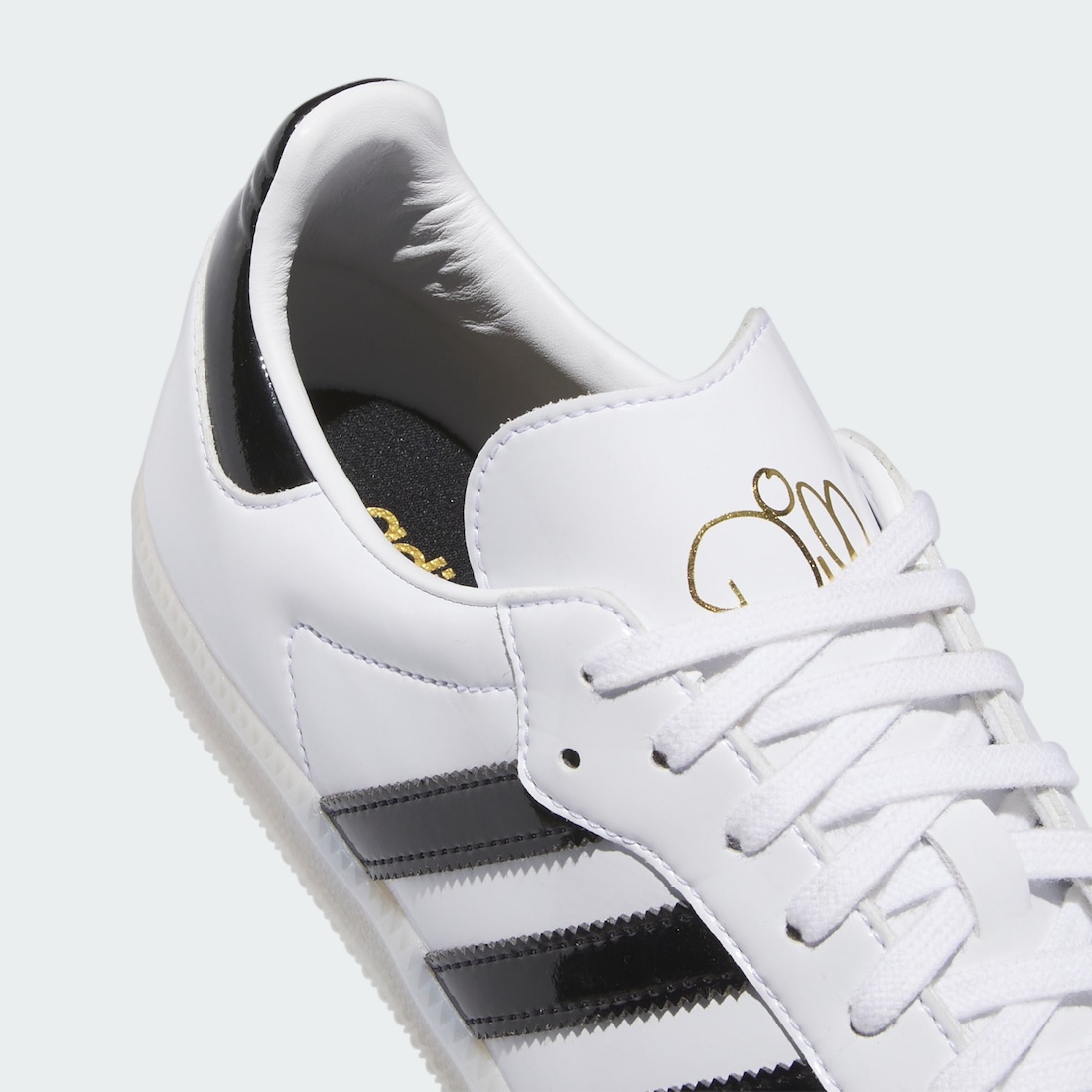 运动鞋, Black, adidas Samba, adidas Originals, adidas - 10月21日发售：Jason Dill x adidas Samba Patent Leather "White/Black"