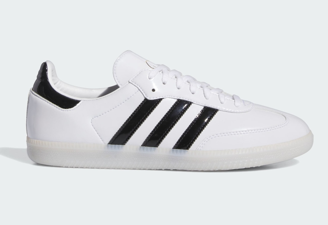 运动鞋, Black, adidas Samba, adidas Originals, adidas - 10月21日发售：Jason Dill x adidas Samba Patent Leather "White/Black"
