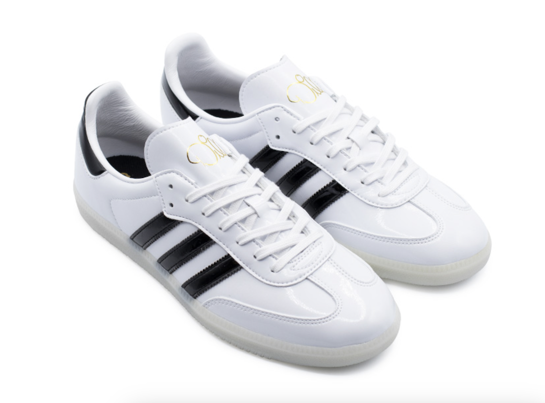 运动鞋, Black, adidas Samba, adidas Originals, adidas - 10月21日发售：Jason Dill x adidas Samba Patent Leather "White/Black"