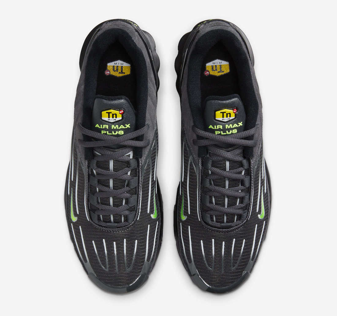 Volt, Nike Air Max Plus III, Nike Air Max Plus 3, Nike Air Max Plus, Air Max Plus - 现已上市：Nike Air Max Plus 3 "Anthracite/Volt"