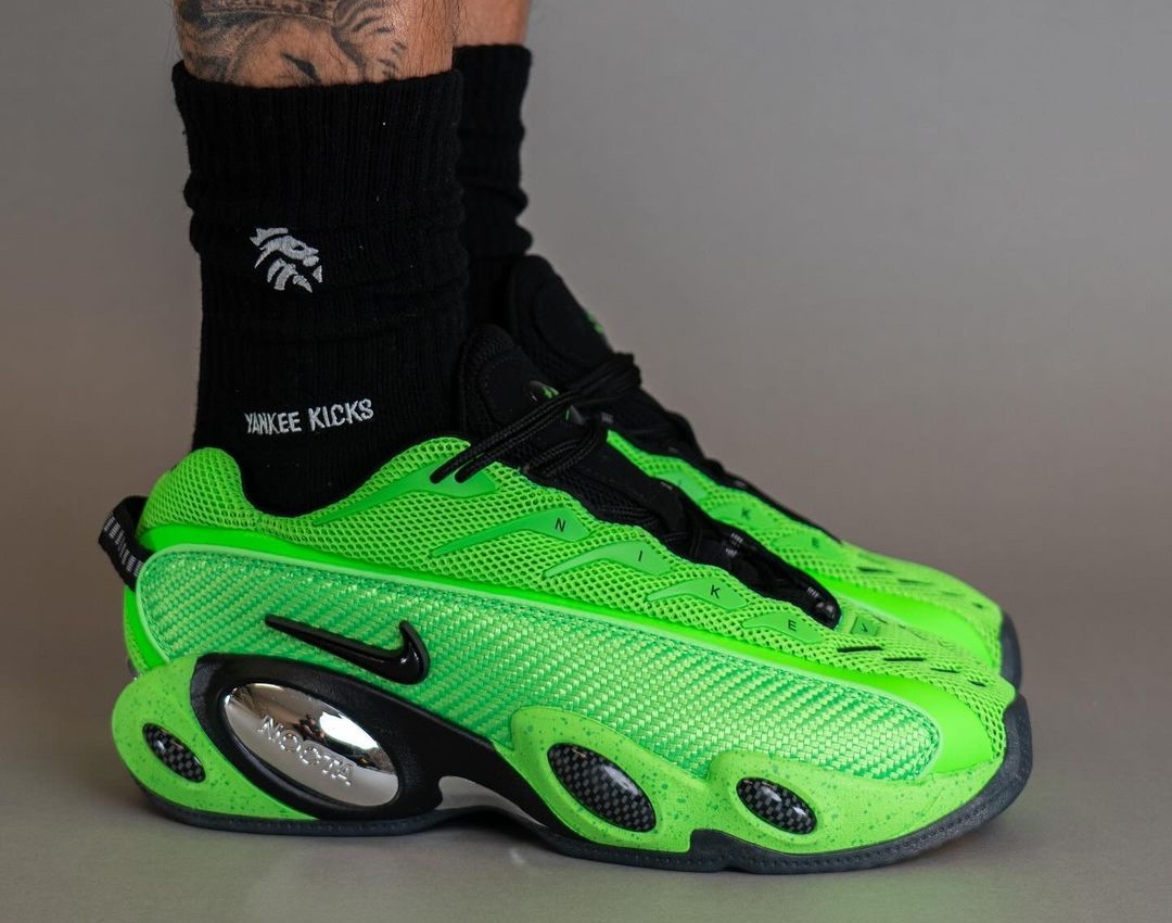 运动鞋, NOCTA, Nike NOCTA Glide, Nike - 耐克NOCTA Glide “Green Strike” 正面照片现已曝光