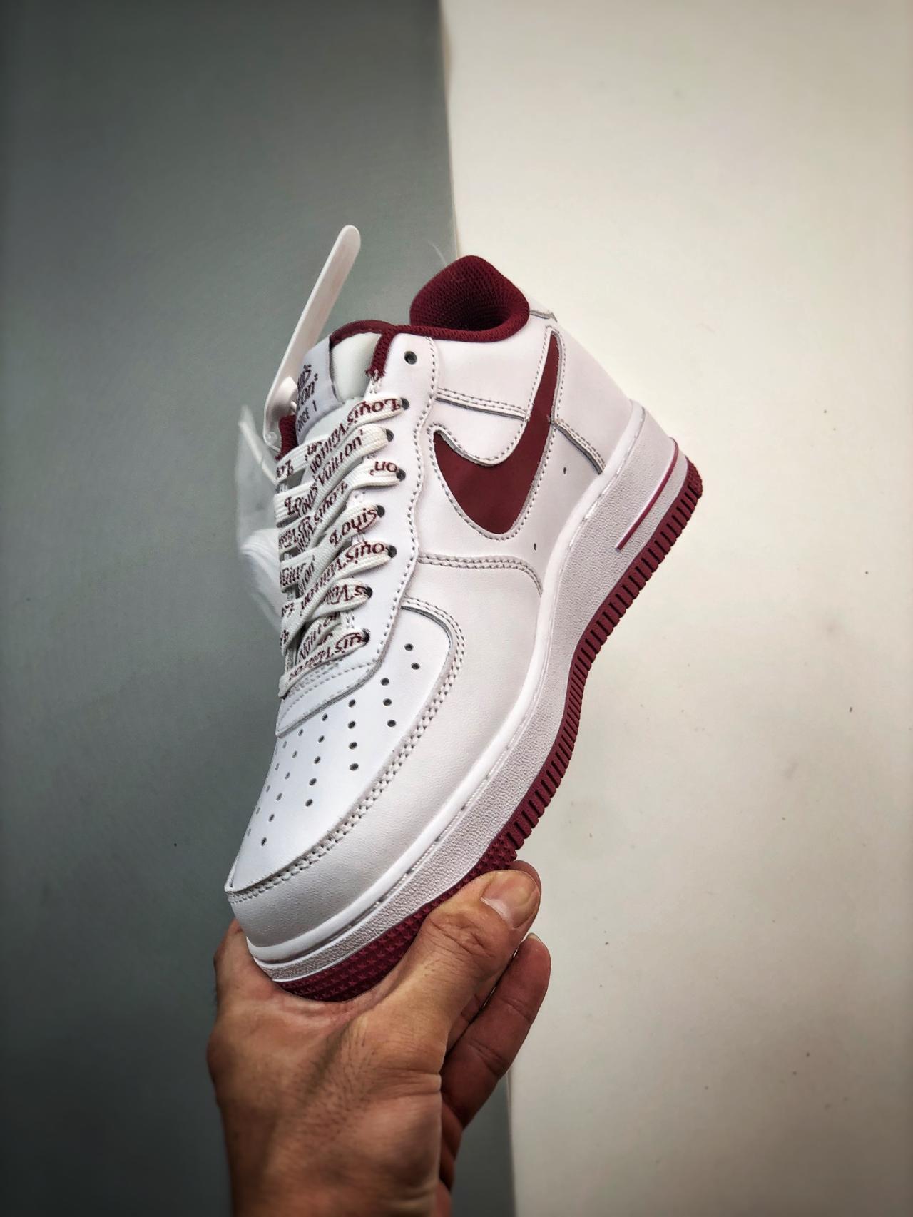 运动鞋, 篮球鞋, 球鞋, NIke Air Force 1 '07, Nike Air Force 1, Air Force 1 - Nike Air Force 1 '07 Low LV 酒红反光 高帮篮球鞋 货号：LV1898-832