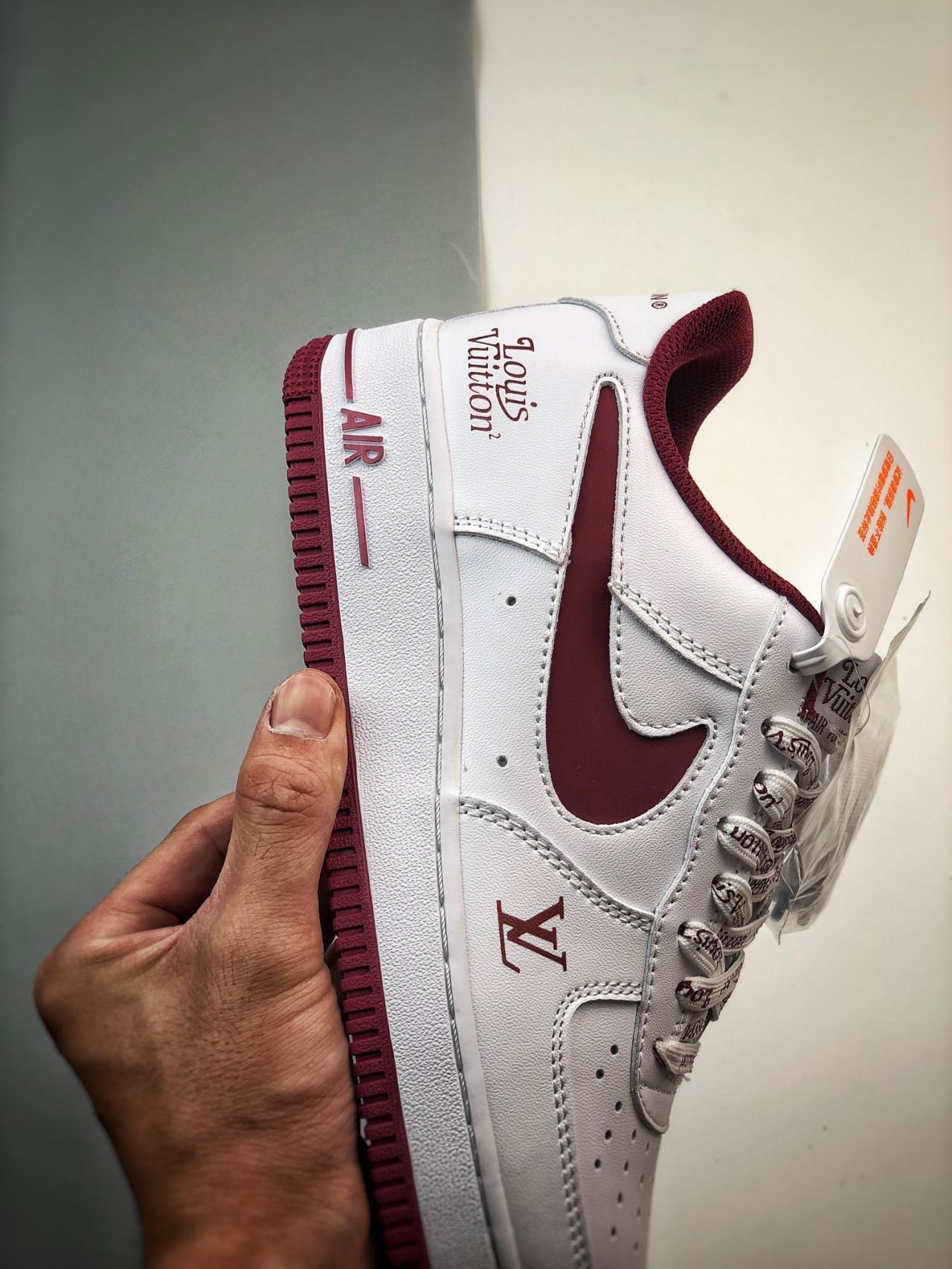 运动鞋, 篮球鞋, 球鞋, NIke Air Force 1 '07, Nike Air Force 1, Air Force 1 - Nike Air Force 1 '07 Low LV 酒红反光 高帮篮球鞋 货号：LV1898-832