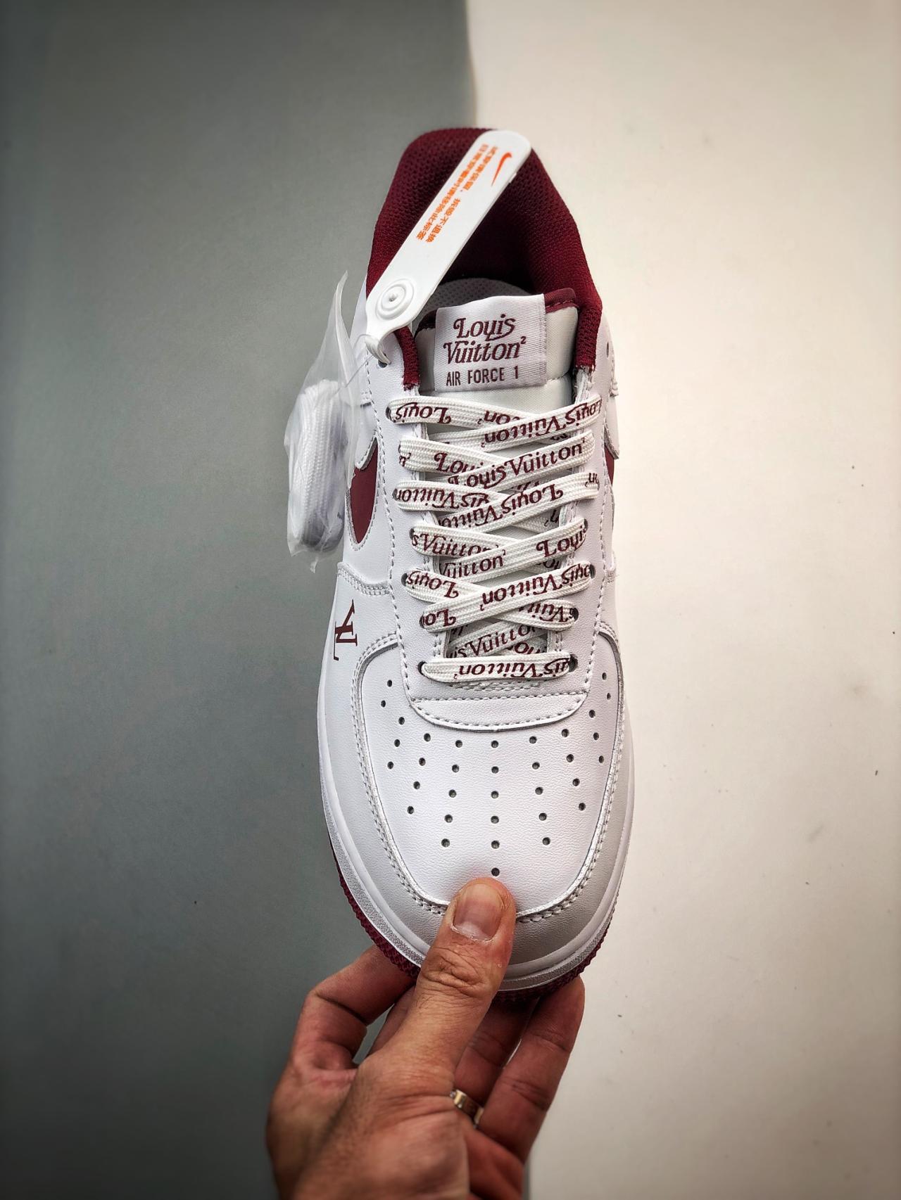 运动鞋, 篮球鞋, 球鞋, NIke Air Force 1 '07, Nike Air Force 1, Air Force 1 - Nike Air Force 1 '07 Low LV 酒红反光 高帮篮球鞋 货号：LV1898-832