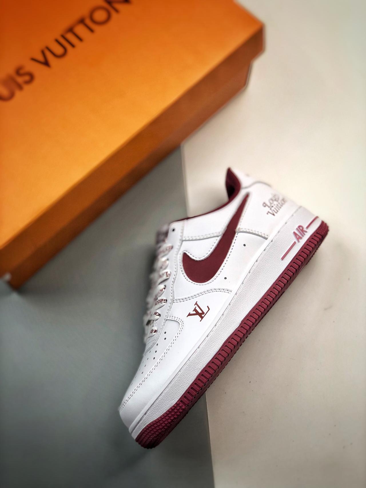 运动鞋, 篮球鞋, 球鞋, NIke Air Force 1 '07, Nike Air Force 1, Air Force 1 - Nike Air Force 1 '07 Low LV 酒红反光 高帮篮球鞋 货号：LV1898-832