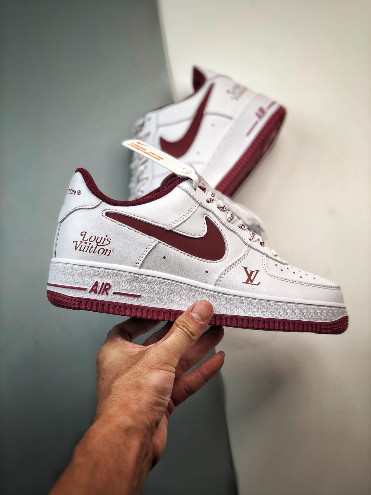运动鞋, 篮球鞋, 球鞋, NIke Air Force 1 '07, Nike Air Force 1, Air Force 1 - Nike Air Force 1 '07 Low LV 酒红反光 高帮篮球鞋 货号：LV1898-832
