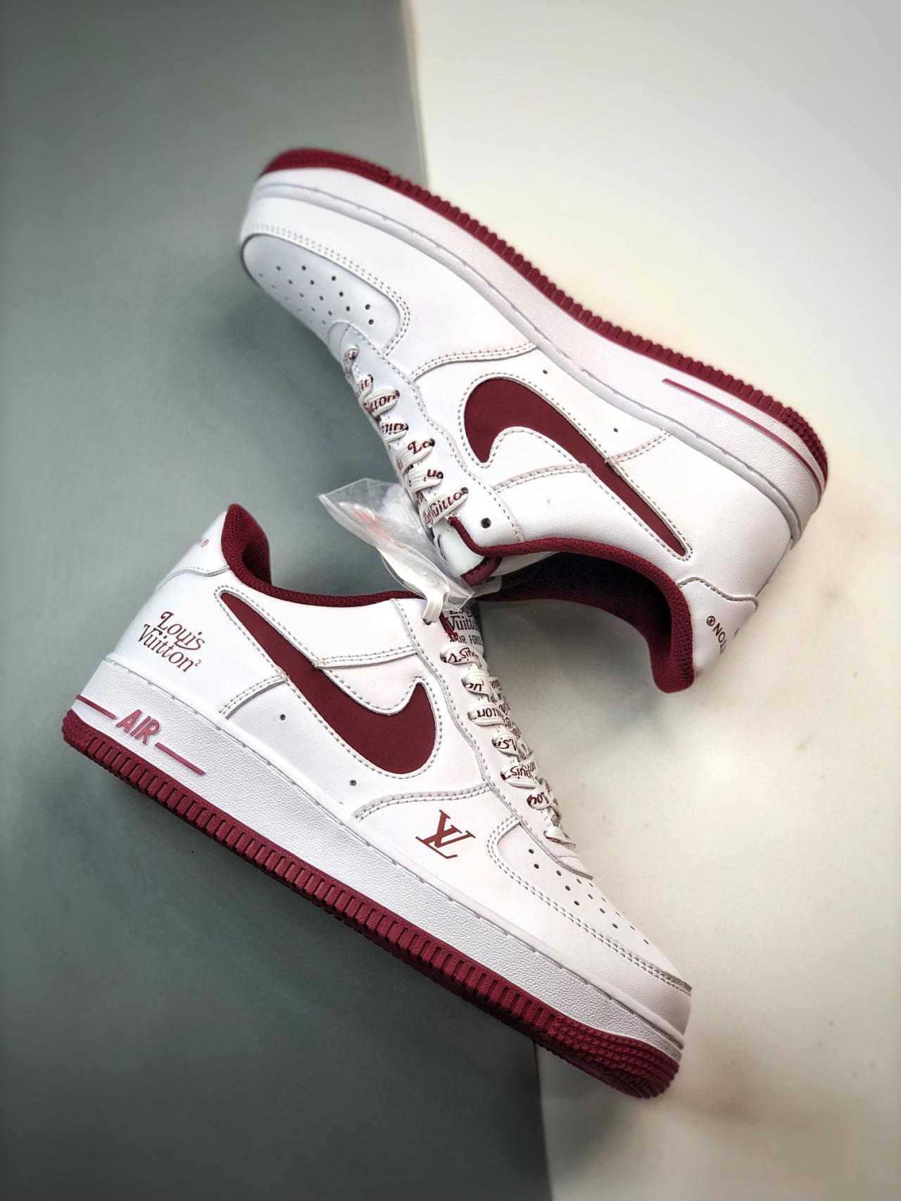 运动鞋, 篮球鞋, 球鞋, NIke Air Force 1 '07, Nike Air Force 1, Air Force 1 - Nike Air Force 1 '07 Low LV 酒红反光 高帮篮球鞋 货号：LV1898-832