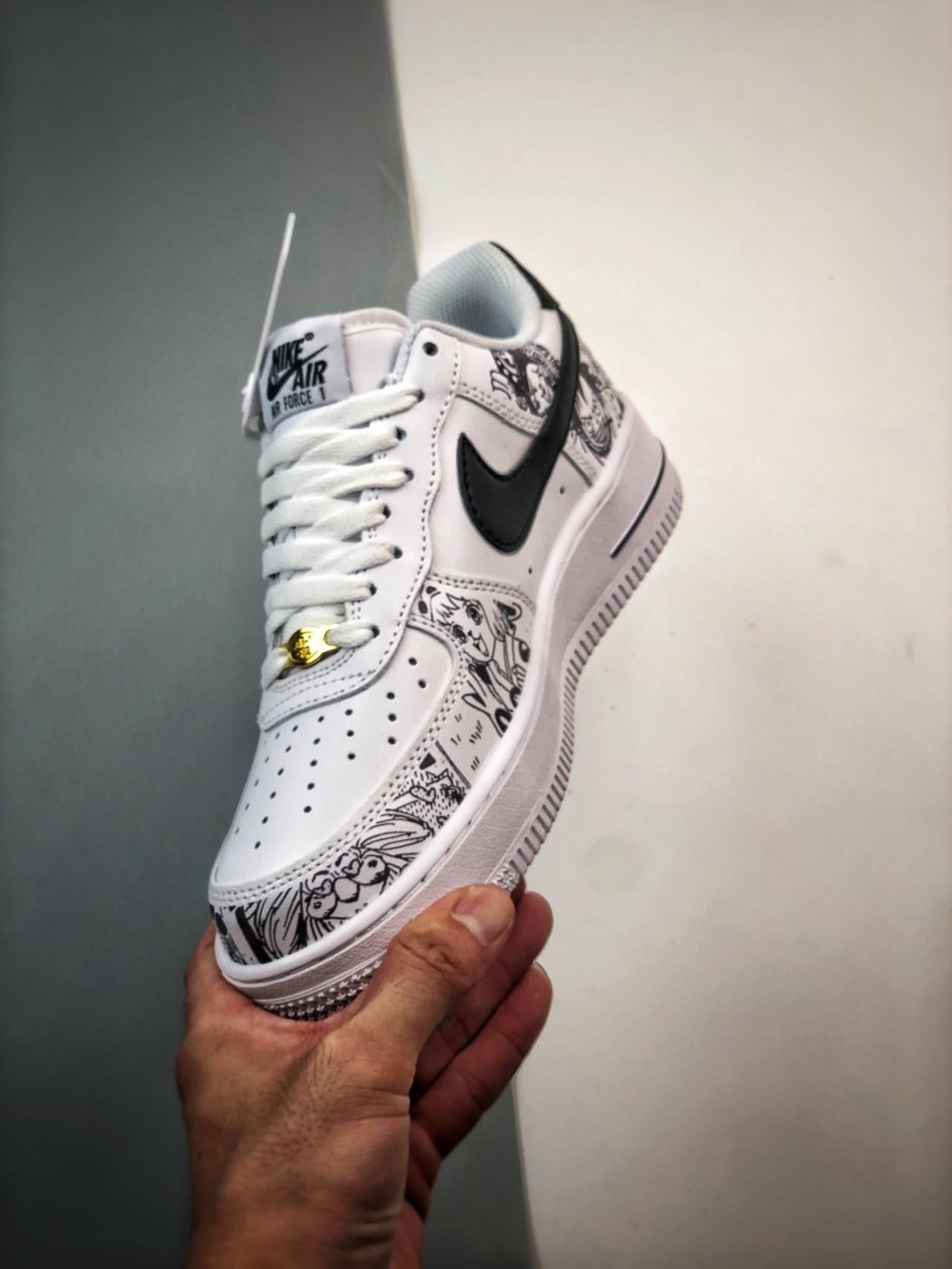 运动鞋, 篮球鞋, 球鞋, NIke Air Force 1 '07, Nike Air Force 1, Air Force 1 - Nike Air Force 1 '07 Low 海贼王涂鸦 高帮篮球鞋 货号：AM0703-122