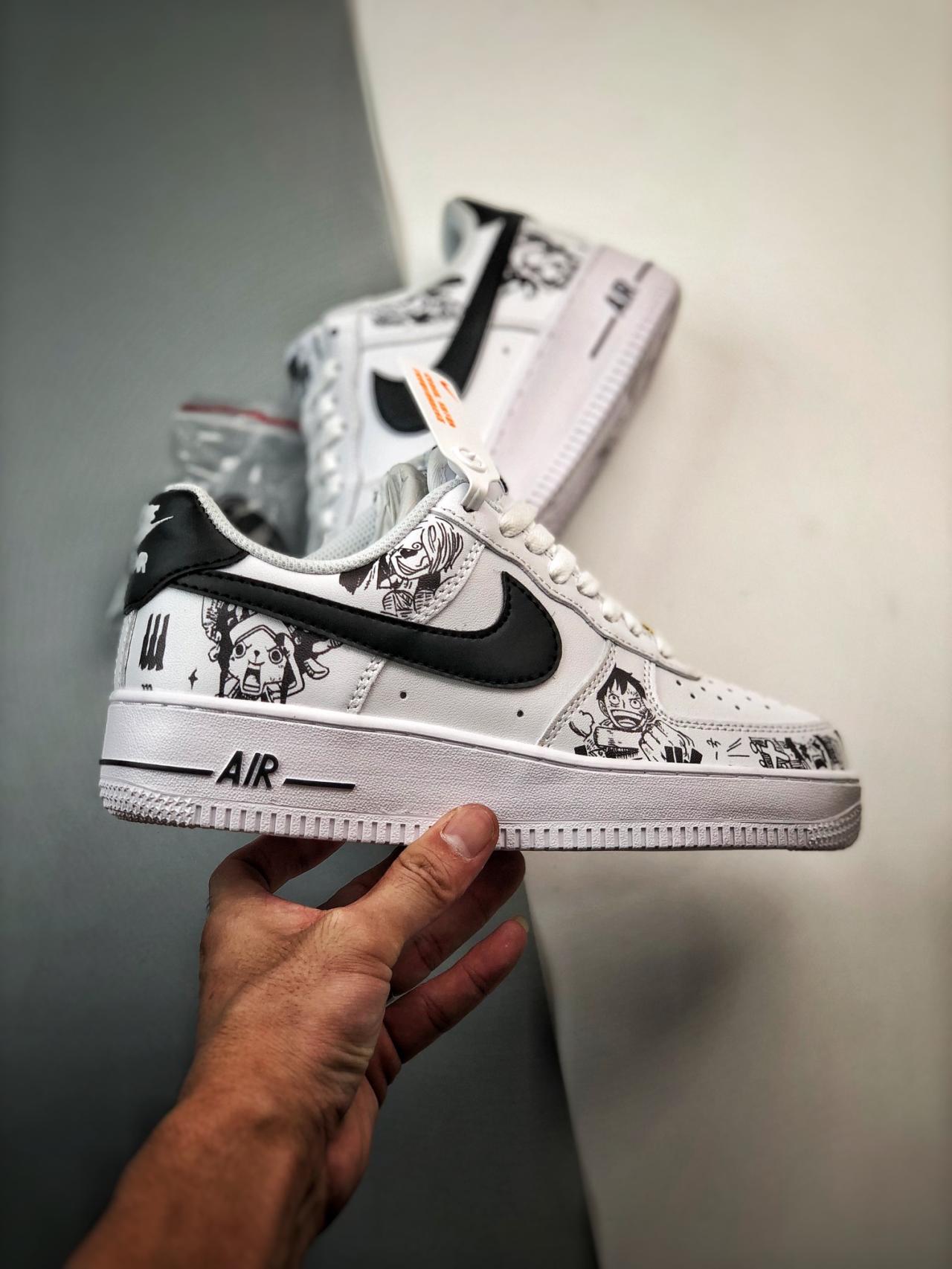运动鞋, 篮球鞋, 球鞋, NIke Air Force 1 '07, Nike Air Force 1, Air Force 1 - Nike Air Force 1 '07 Low 海贼王涂鸦 高帮篮球鞋 货号：AM0703-122