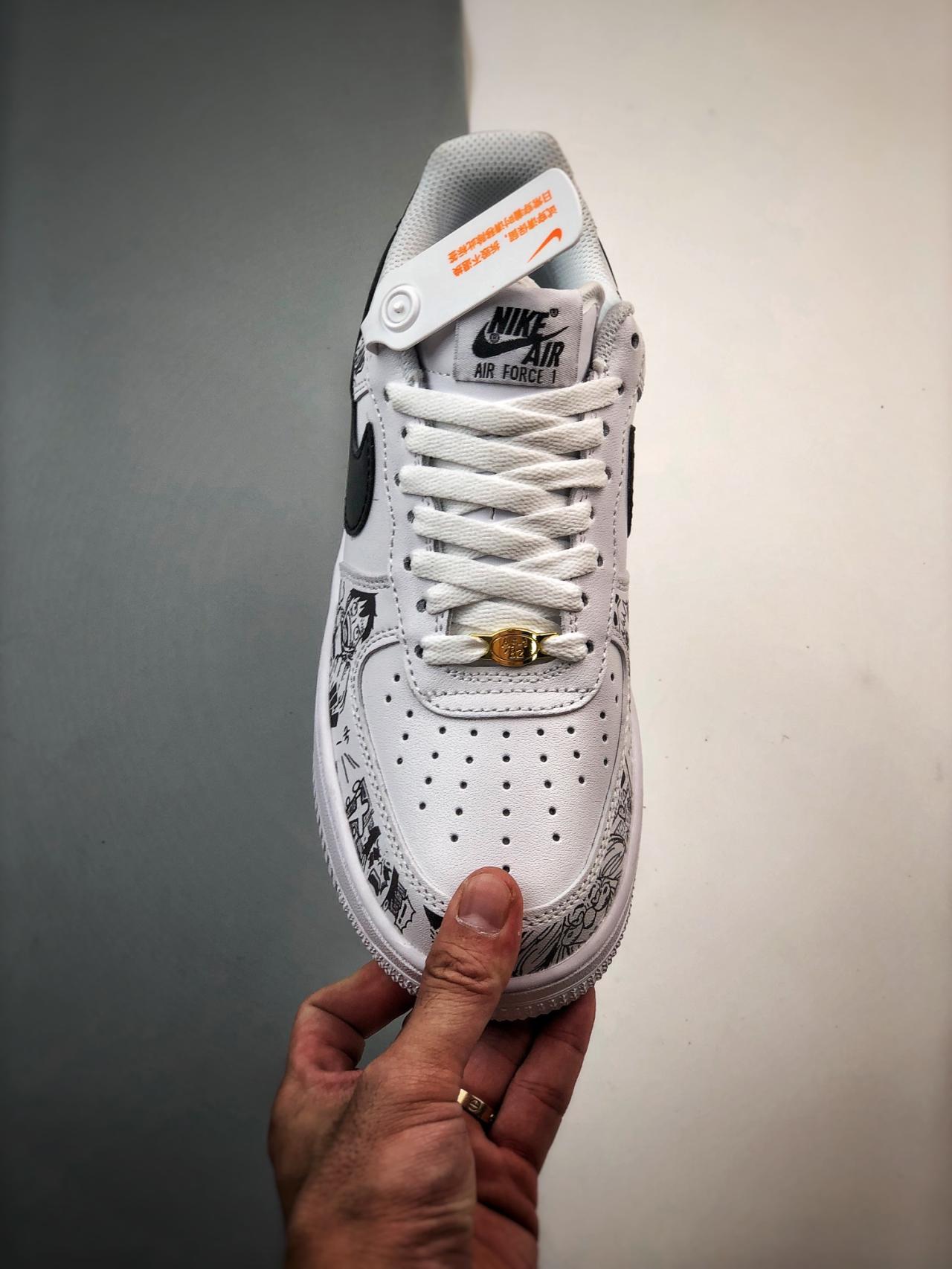 运动鞋, 篮球鞋, 球鞋, NIke Air Force 1 '07, Nike Air Force 1, Air Force 1 - Nike Air Force 1 '07 Low 海贼王涂鸦 高帮篮球鞋 货号：AM0703-122