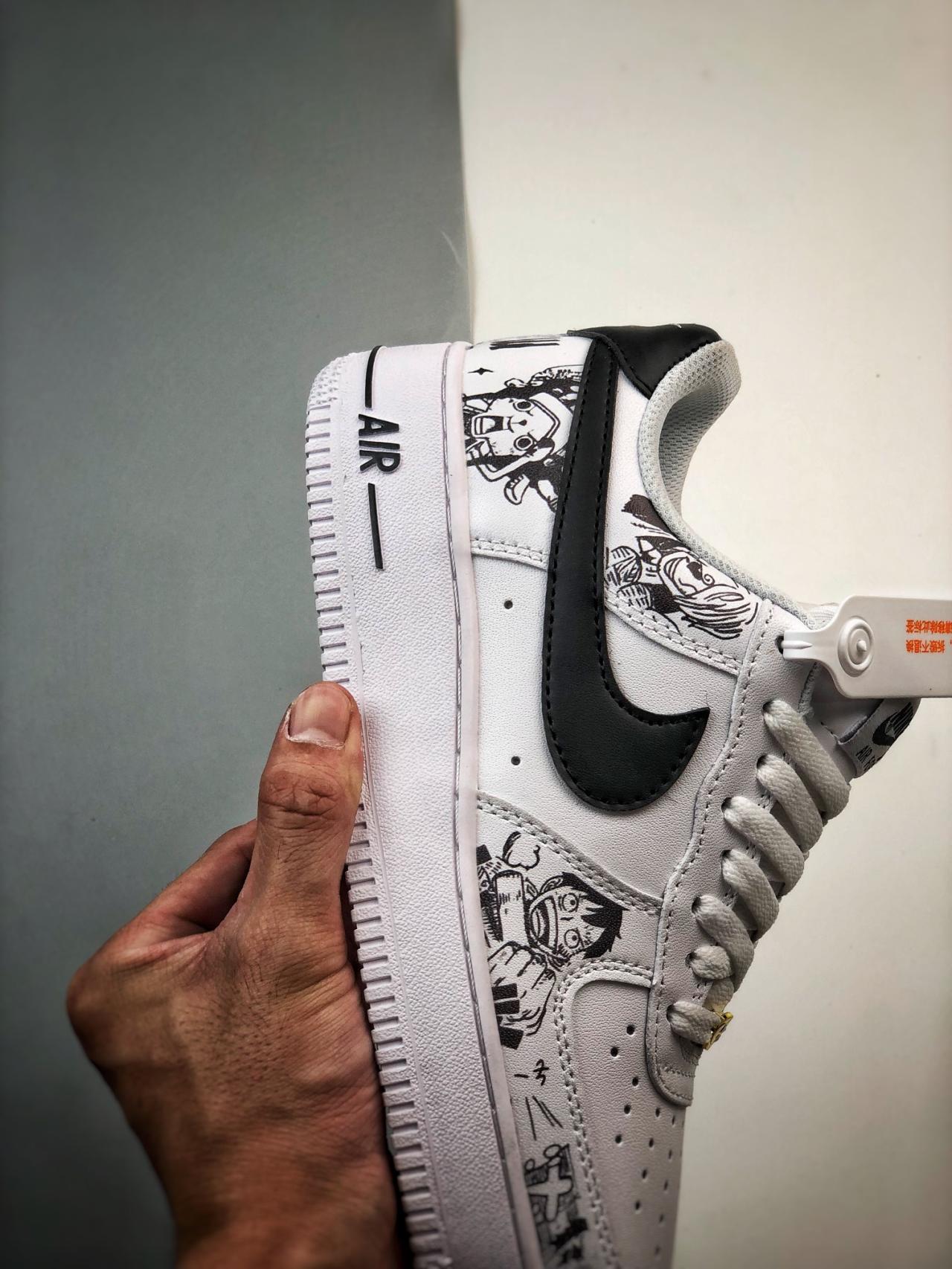 运动鞋, 篮球鞋, 球鞋, NIke Air Force 1 '07, Nike Air Force 1, Air Force 1 - Nike Air Force 1 '07 Low 海贼王涂鸦 高帮篮球鞋 货号：AM0703-122