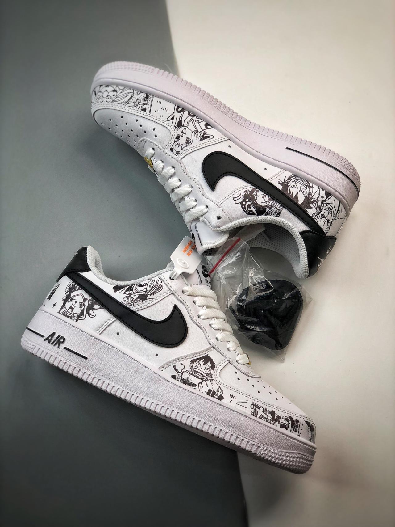 运动鞋, 篮球鞋, 球鞋, NIke Air Force 1 '07, Nike Air Force 1, Air Force 1 - Nike Air Force 1 '07 Low 海贼王涂鸦 高帮篮球鞋 货号：AM0703-122