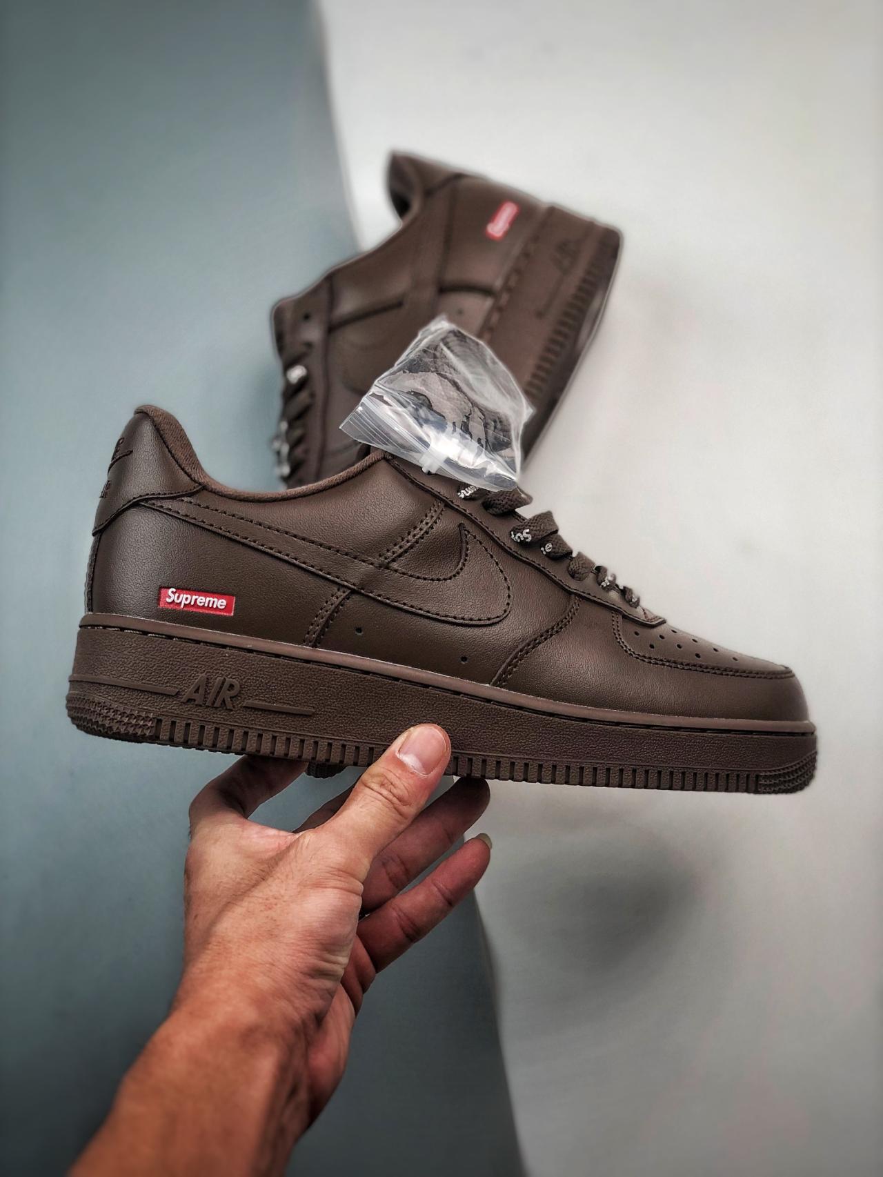 运动鞋, Air Force 1 Low, Air Force 1 - Sup x Air Force 1 Low 咖棕 鞋帮低帮 灰色 货号：CU9225-101