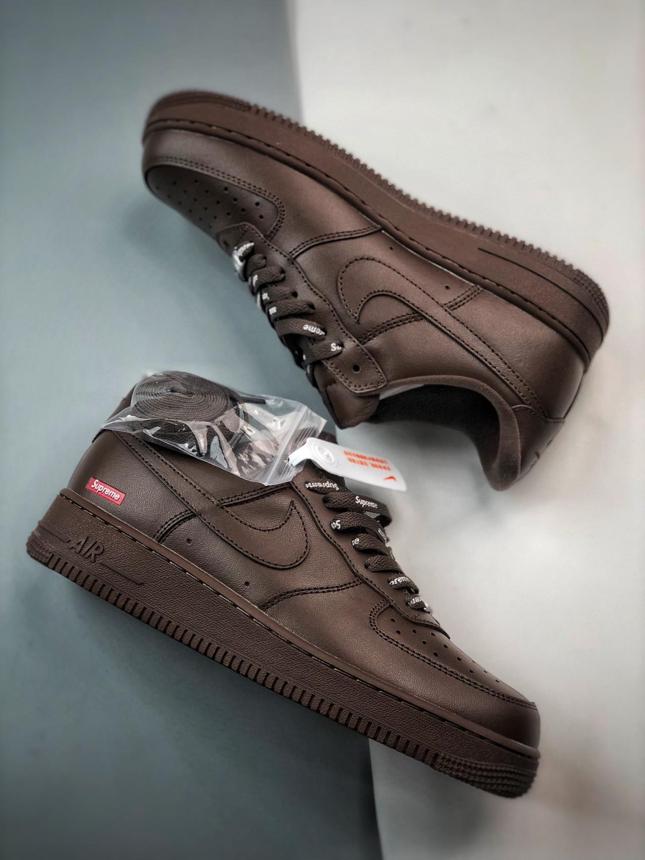 运动鞋, Air Force 1 Low, Air Force 1 - Sup x Air Force 1 Low 咖棕 鞋帮低帮 灰色 货号：CU9225-101