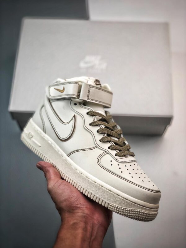 运动鞋, 篮球鞋, 球鞋, Air Force 1 - Air Force 1'07 Mid 兔八哥白棕3M 高帮 鞋子类型：篮球鞋 鞋帮高度：中帮 颜色：白棕 货号：BY6899-692