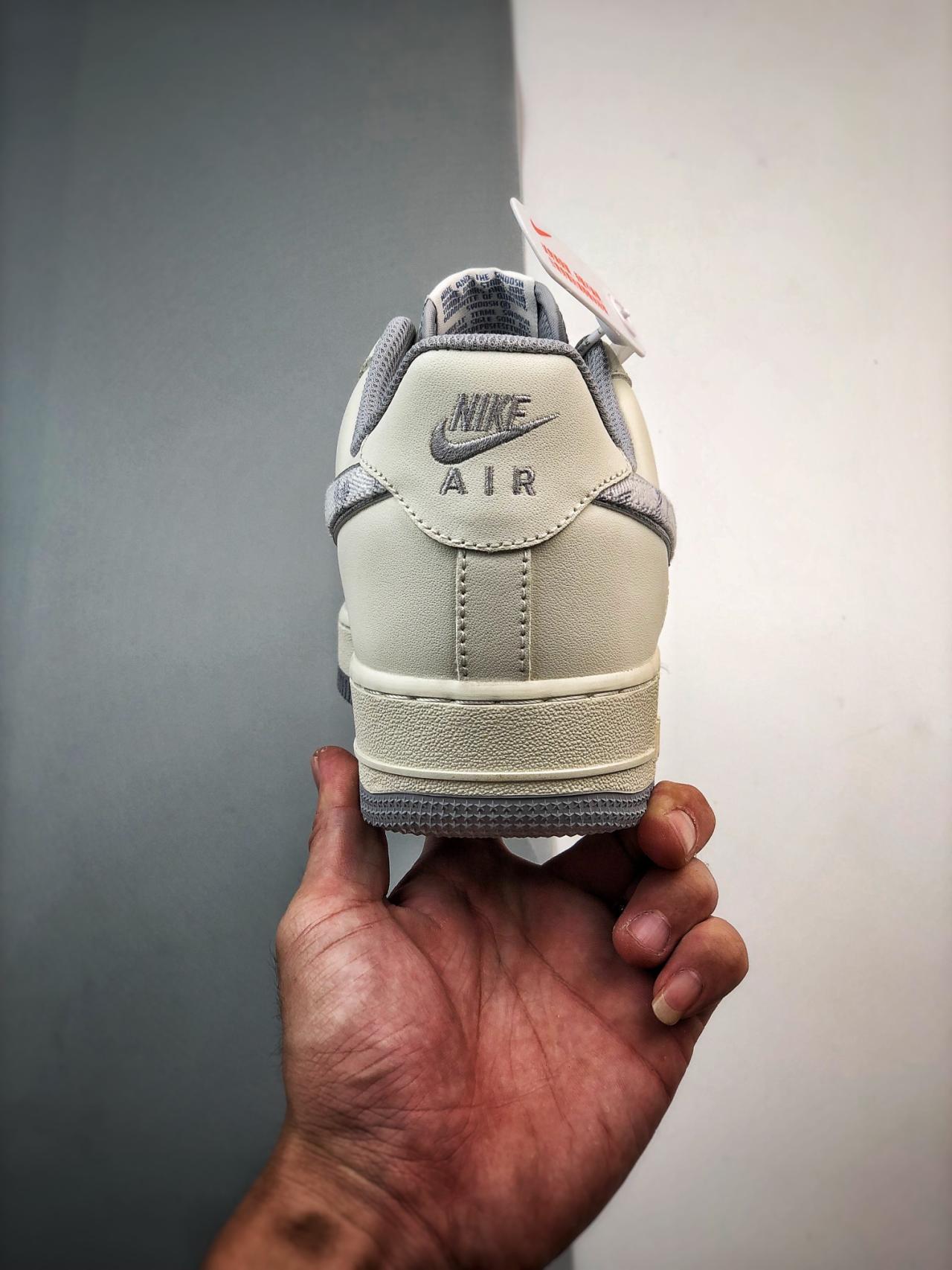 运动鞋, 篮球鞋, 球鞋, NIke Air Force 1 '07, Nike Air Force 1, Air Force 1 - Nike Air Force 1 '07 Low LV 灰蓝白印花 高帮篮球鞋 货号：LV0506-022