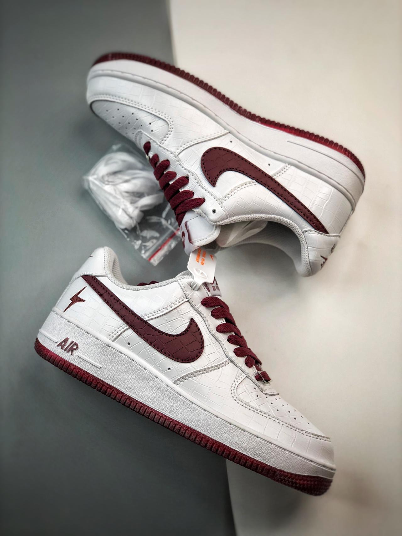 运动鞋, 空军一号, 服装, Air Force 1 - Air Force 1 '07 Low 闪电白酒红 货号：DD0614-335