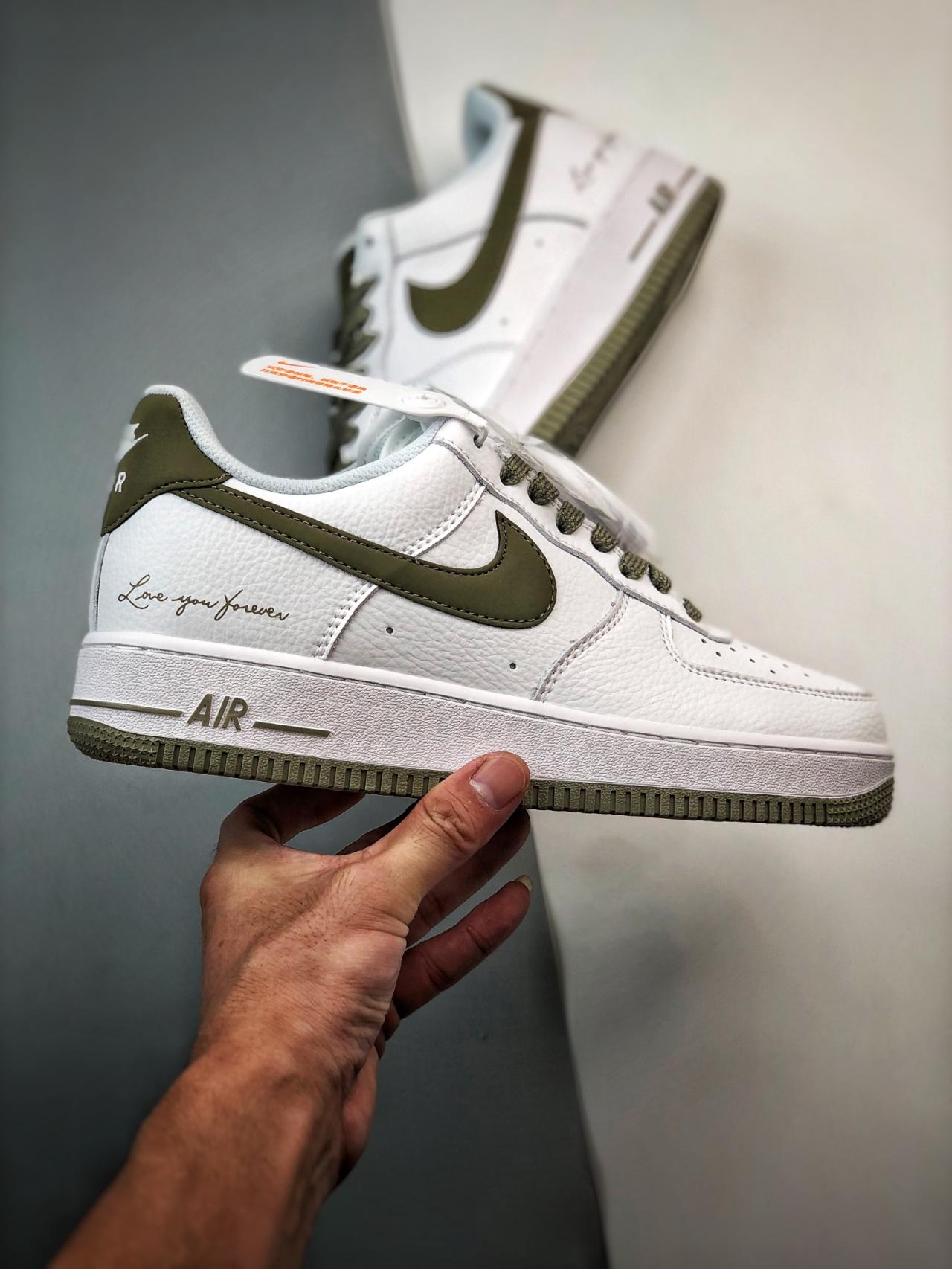 运动鞋, 篮球鞋, 球鞋, Air Force 1 Low, Air Force 1 - Drake x Air Force 1 Low 白橄榄绿 高帮篮球鞋 货号：LO1718-062