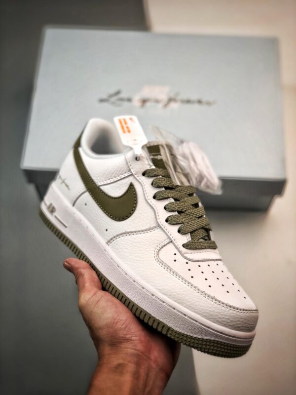 运动鞋, 篮球鞋, 球鞋, Air Force 1 Low, Air Force 1 - Drake x Air Force 1 Low 白橄榄绿 高帮篮球鞋 货号：LO1718-062