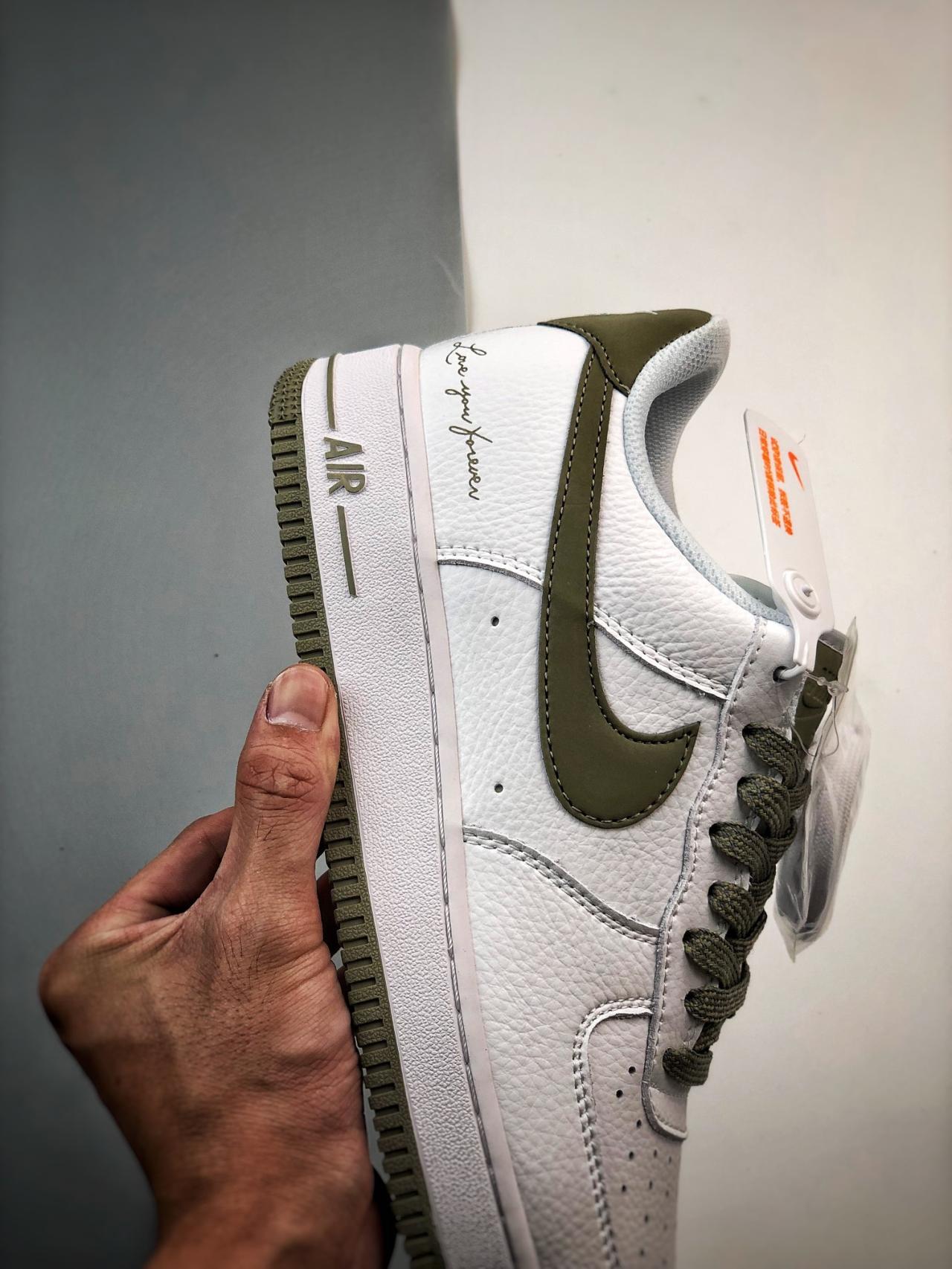 运动鞋, 篮球鞋, 球鞋, Air Force 1 Low, Air Force 1 - Drake x Air Force 1 Low 白橄榄绿 高帮篮球鞋 货号：LO1718-062
