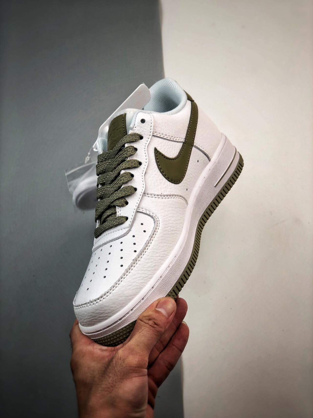 运动鞋, 篮球鞋, 球鞋, Air Force 1 Low, Air Force 1 - Drake x Air Force 1 Low 白橄榄绿 高帮篮球鞋 货号：LO1718-062