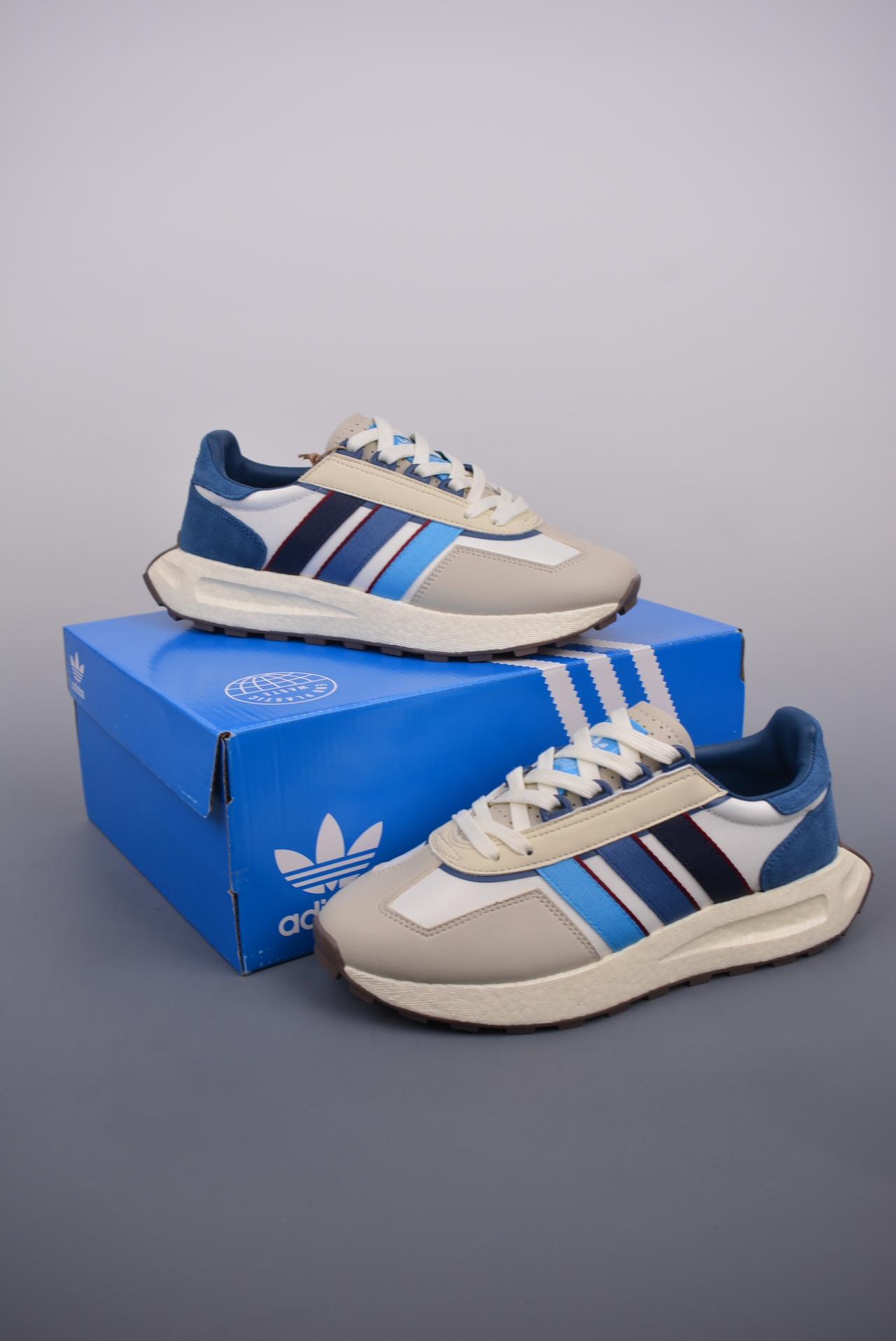 运动鞋, 跑鞋, 慢跑鞋 - Adidas Racing E5 Boost Prototype 百搭透气运动慢跑鞋 高帮 白色 货号：IE0498HS