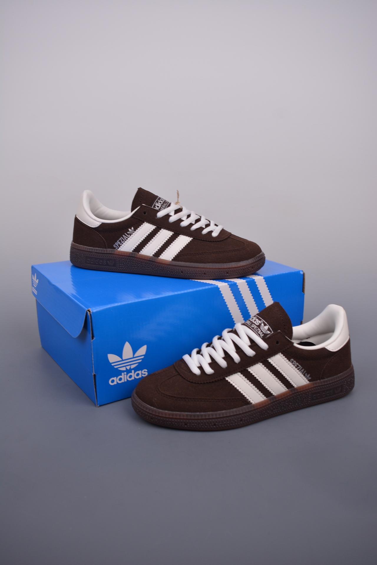 - Adidas Handball Spezial 经典款 反毛皮复古休闲板鞋 高帮 灰色 货号: IF8914SH