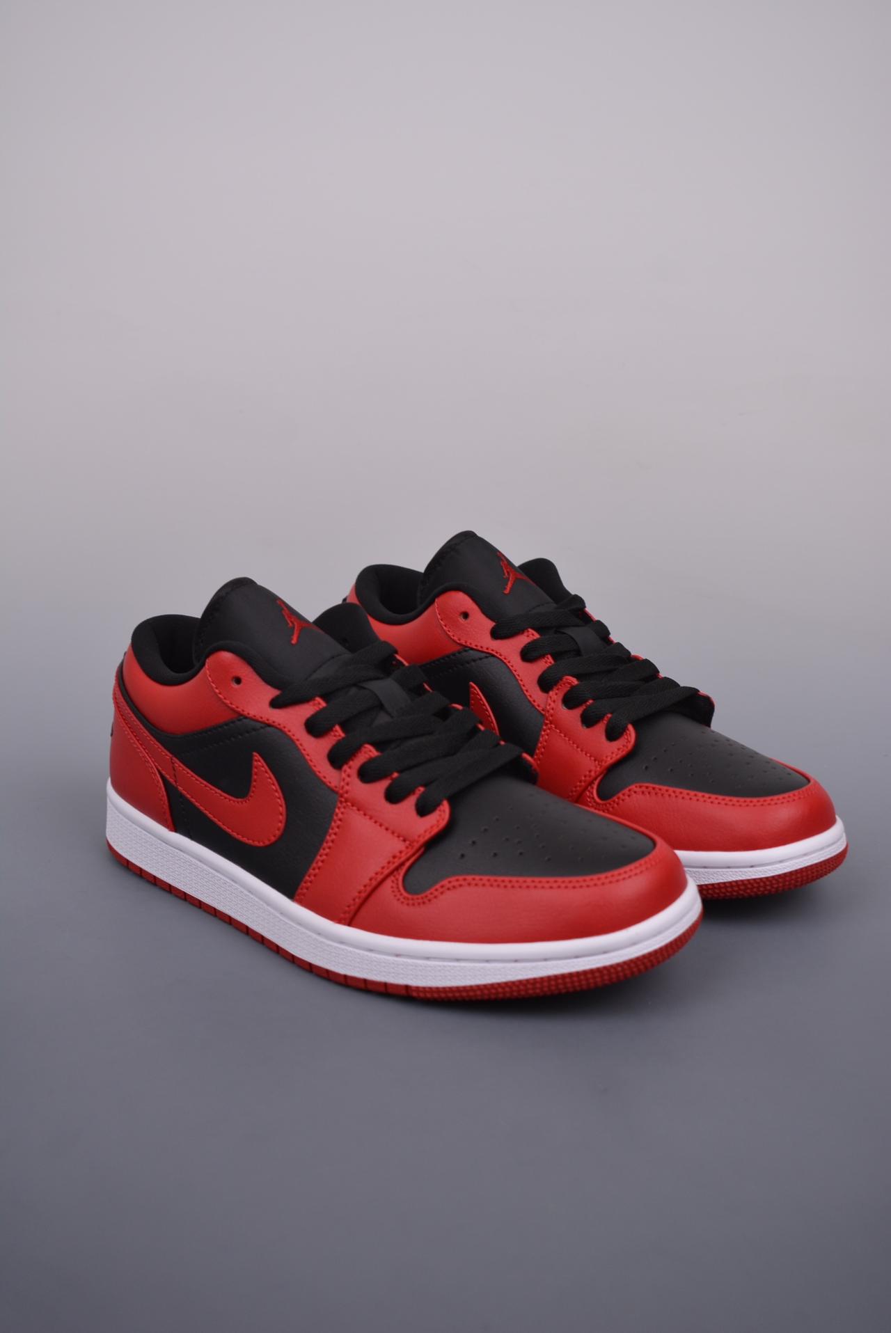 - Air Jordan 1 Low 黑红禁穿 纯原系列 高帮篮球鞋 黑红 网络货号：553558 606GJ