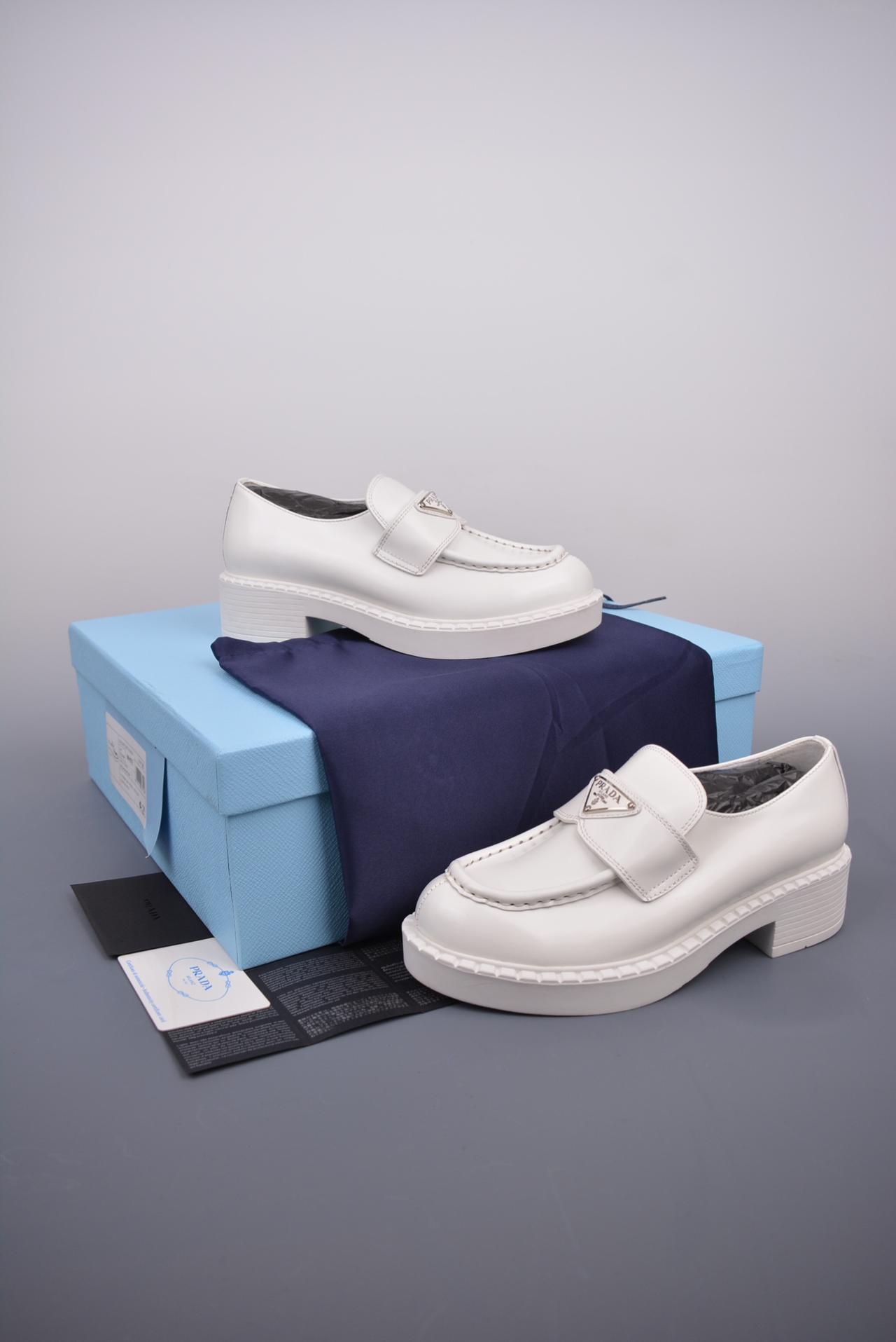 运动鞋 - Prada 2023S 顶级乐福 高帮鞋 演绎黑暗优雅风情 AI