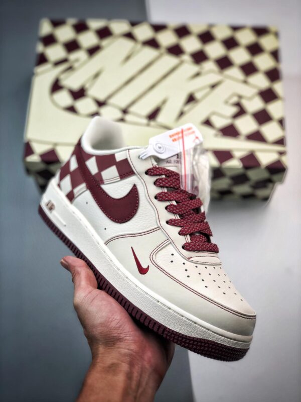 运动鞋, 篮球鞋, 球鞋, KD, Air Force 1 - Air Force 1'07 Low 酒红格子 高帮篮球鞋 货号：GZ5688-055