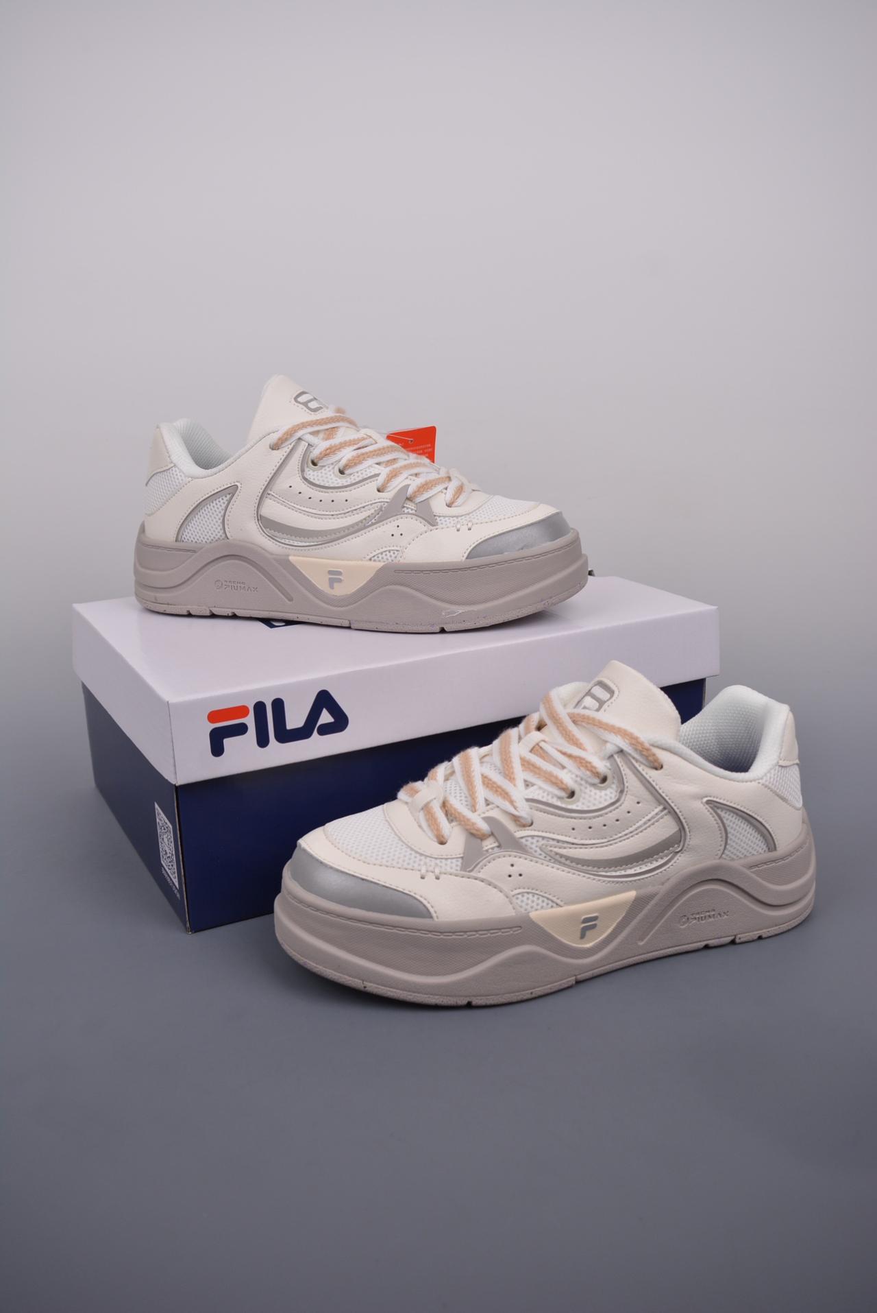 运动板鞋, 篮球鞋, 球鞋, 滑板鞋, 板鞋 - Fila Fusion 斐乐潮牌 休闲运动板鞋 高帮 纯原版本 黑色 货号: T12M332201FWAMK