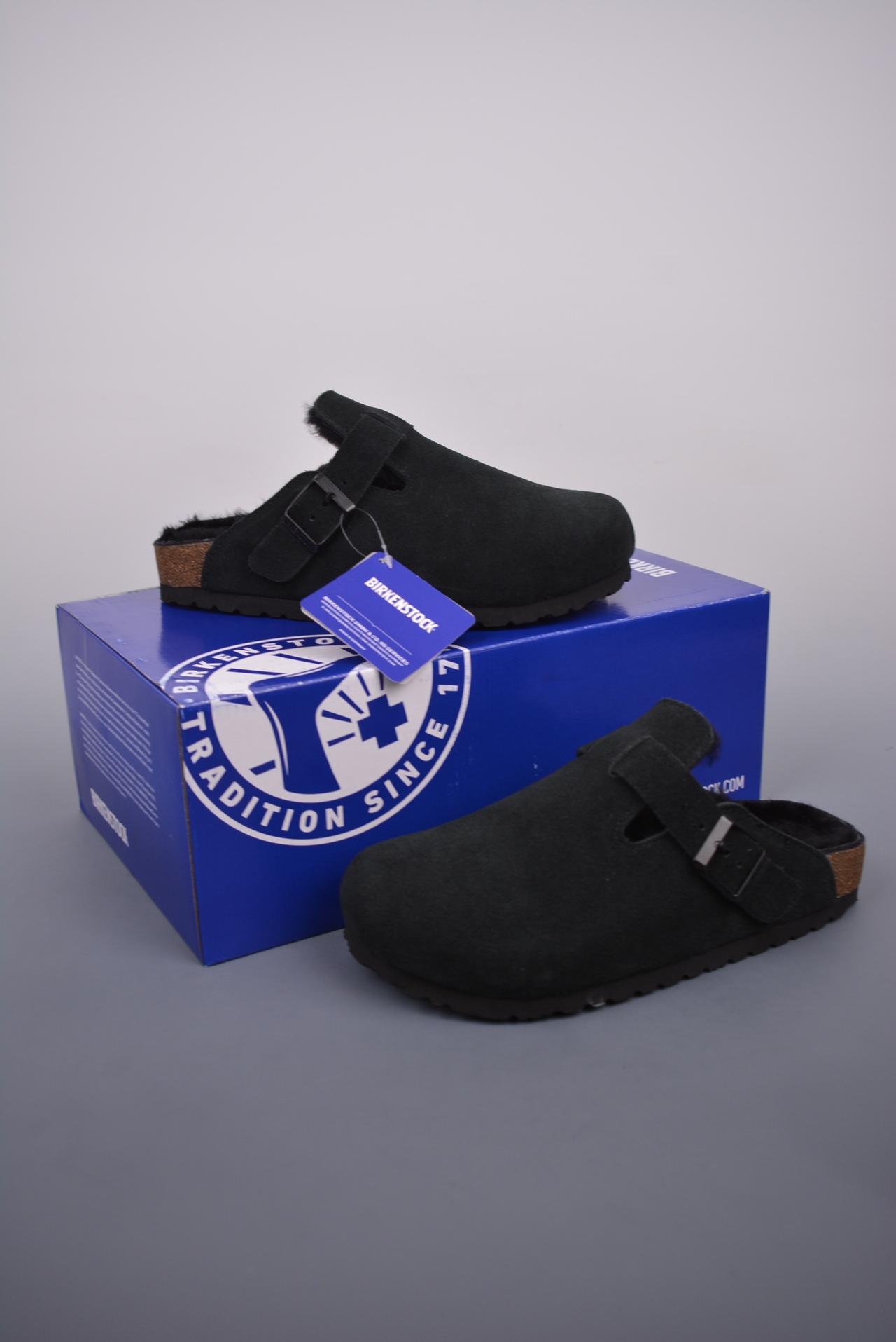 运动鞋 - 博肯 Birkenstock Boston BS 波士顿加绒系列 高帮鞋 褐色 货号：NCC1234