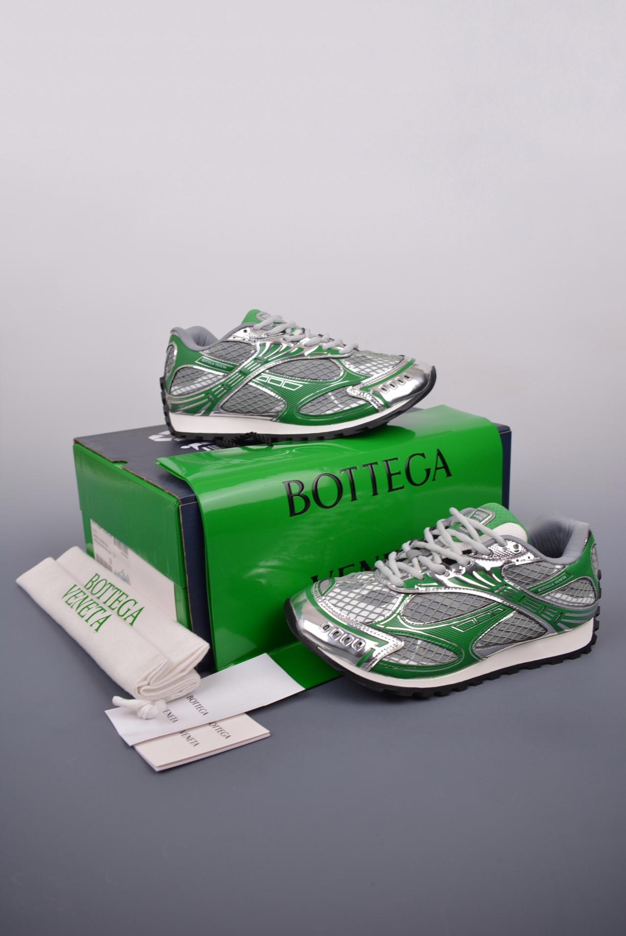 运动鞋 - Bottega Veneta BV23 Orbit设计师谢幕款 运动鞋 银色 货号：BV23