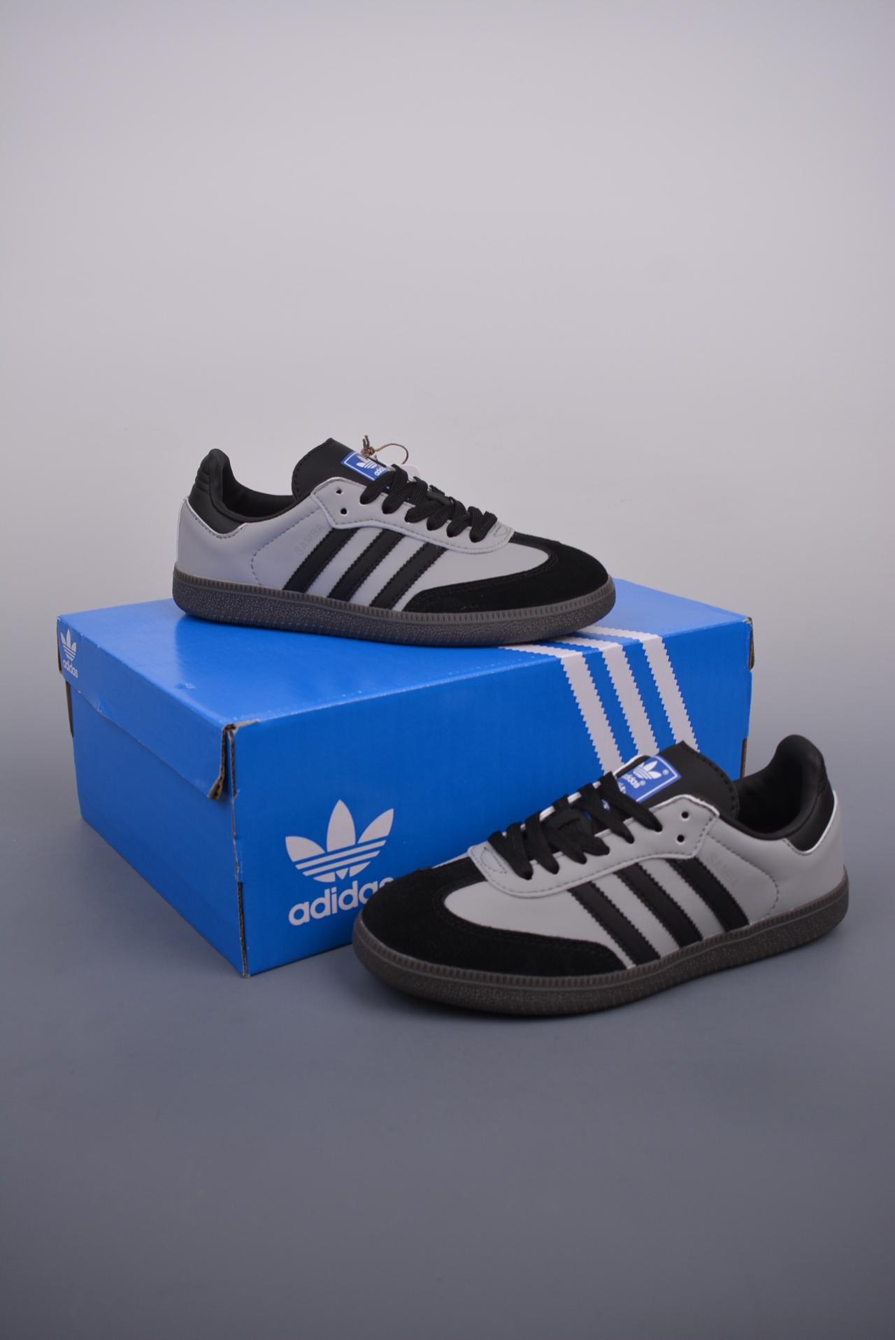 运动鞋, 篮球鞋, 球鞋, 三叶草, adidas Samba, adidas - Adidas Samba OG 三叶草 高帮篮球鞋 黑色 货号：B75807HS
