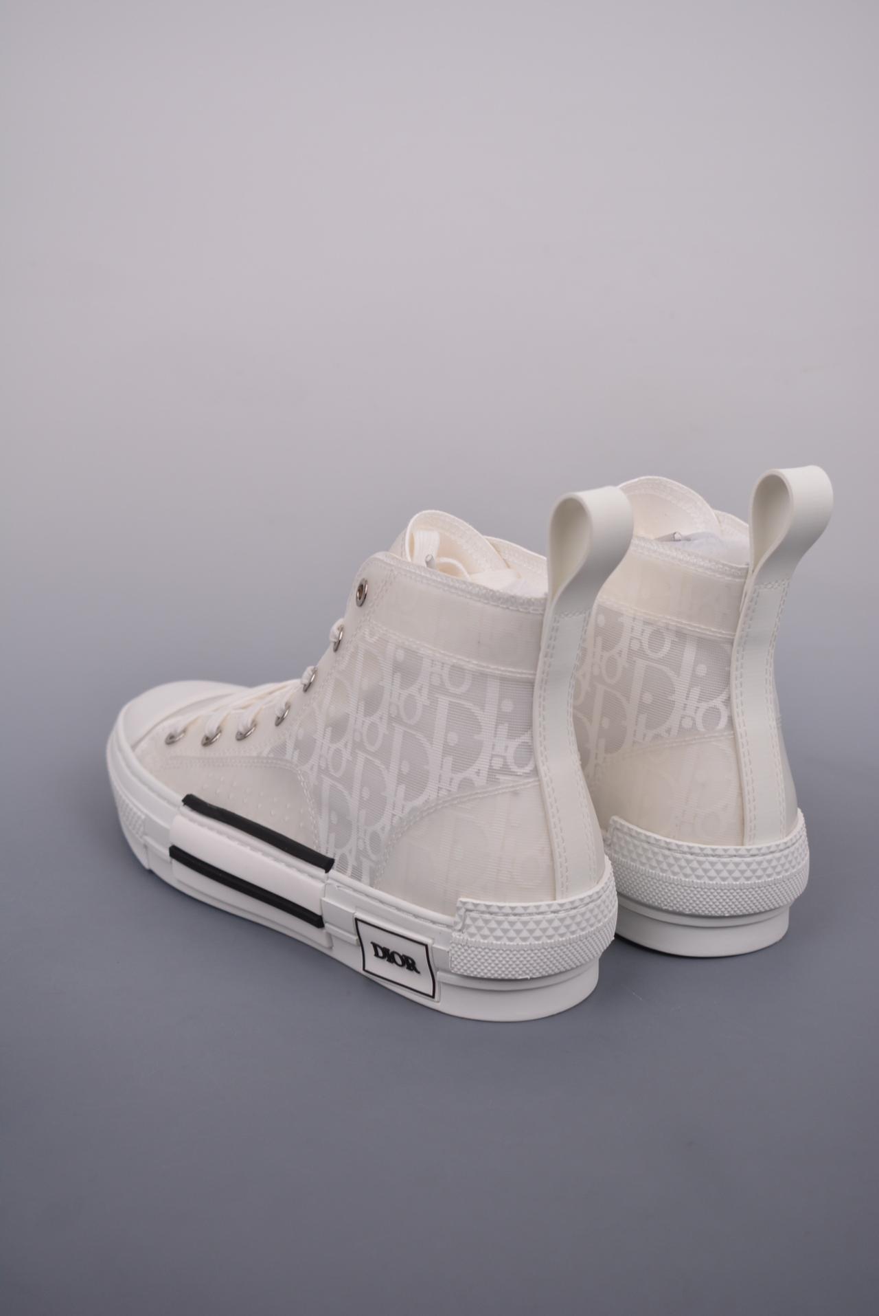 运动鞋, Sneakers - Dior B23 Oblique Top Sneakers 迪奥“CD重影”全套原装配件 历史最高复刻 羊皮贴底拉帮 原装耐弯折耐高温EVC饰片材质 尺码：39 40 41 42 43 44 45 46