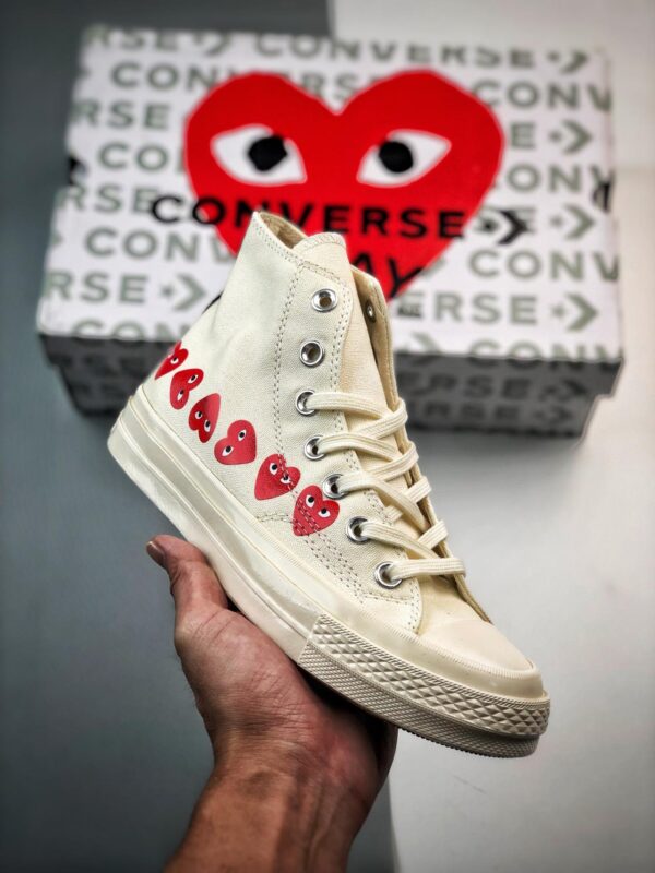 运动鞋, 帆布鞋, KD, CONVERSE - CDG Play x Converse 1970s 串心 系列 爱心联名帆布鞋型 高帮 鞋码：35 36 36.5 37 37.5 38 39 39.5 40 41 41.5 42 42.5 43 44（偏大）