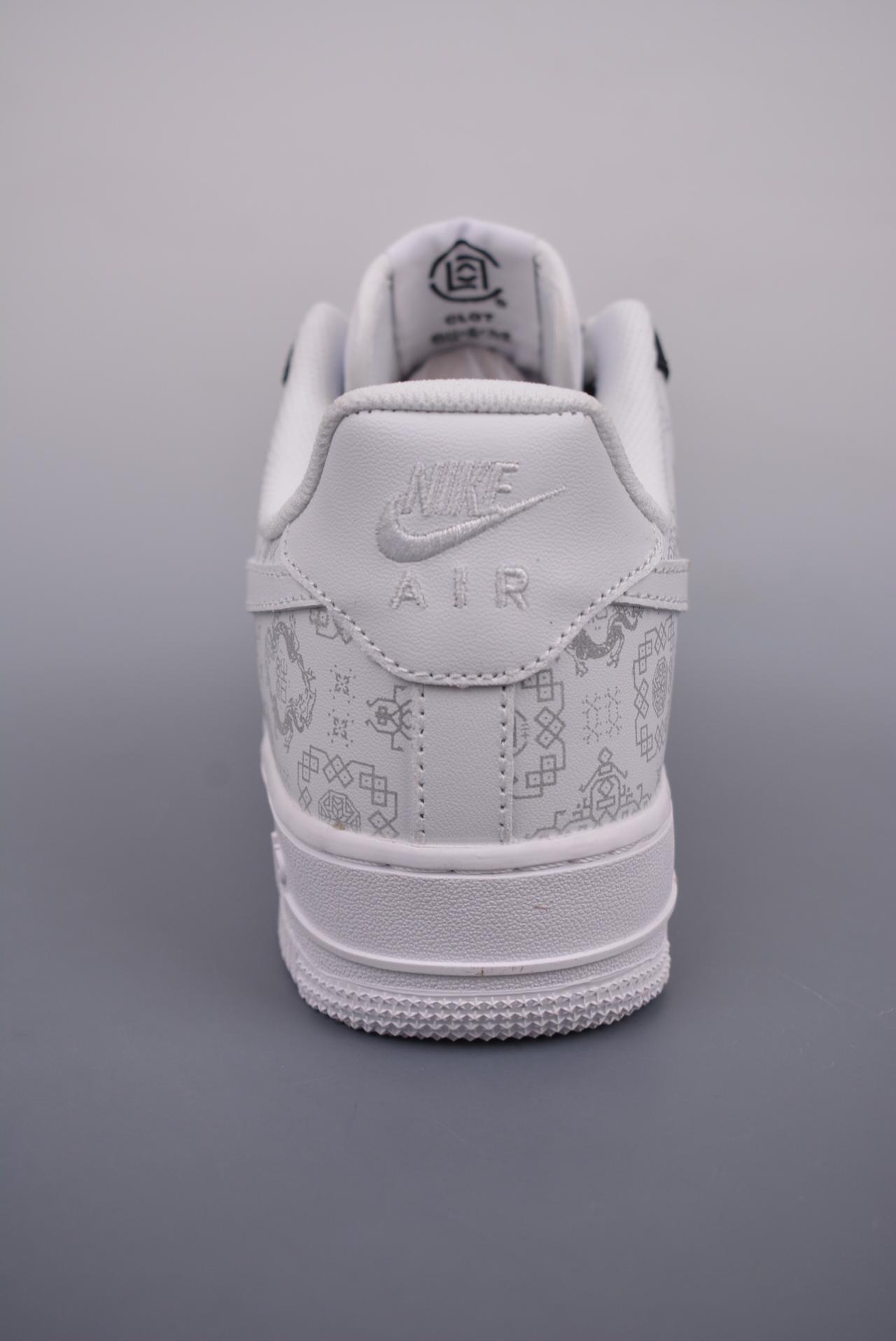 运动鞋, 篮球鞋, 球鞋, 服装, Air Force 1 Low, Air Force 1 - Air Force 1 Low Reacr Qs x CLOT 白丝绸 高帮 篮球鞋 货号：315166 100 3