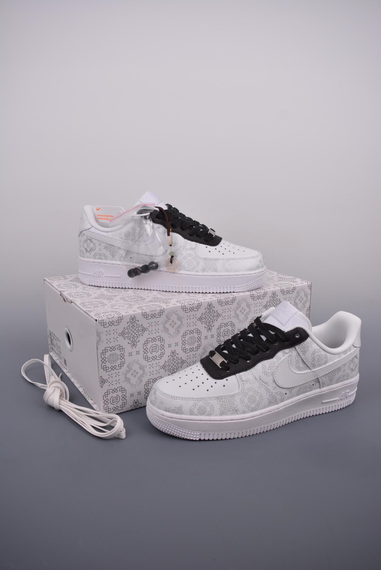 运动鞋, 篮球鞋, 球鞋, 服装, Air Force 1 Low, Air Force 1 - Air Force 1 Low Reacr Qs x CLOT 白丝绸 高帮 篮球鞋 货号：315166 100 3