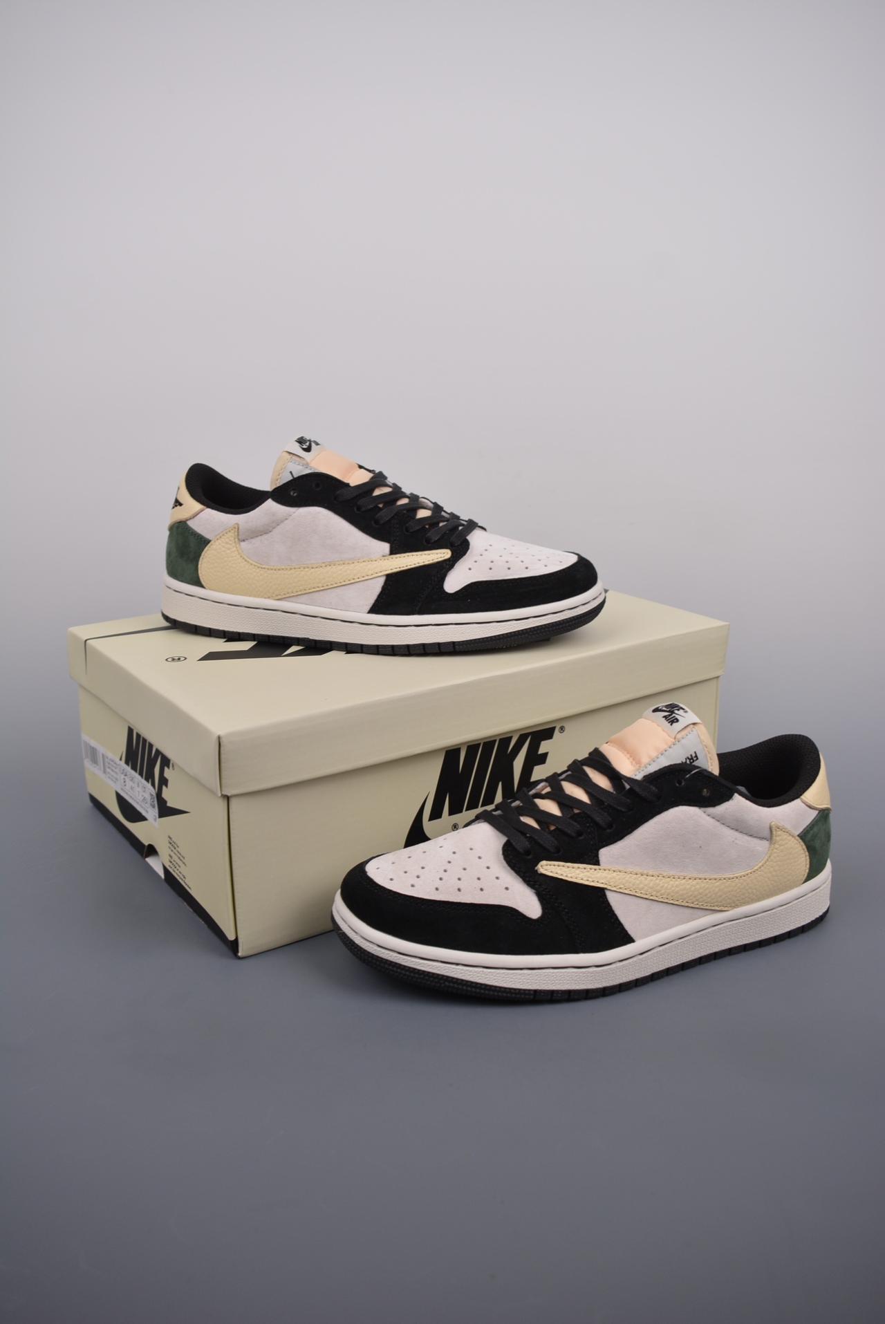 运动鞋, 倒钩, Air Jordan 1 Low, Air Jordan 1 - Fragment x TS x Air Jordan 1 Low 三方联名倒钩低帮 纯原大厂出品 货号：DM7866 678OD