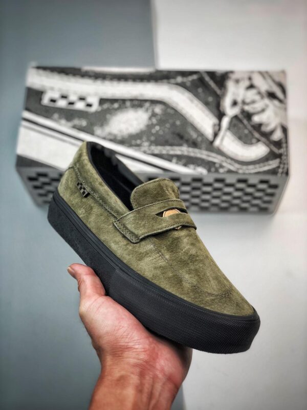 运动鞋, Vans, KD - Vans x Beatrice Demons 复古军绿色 低帮麂皮乐福鞋 货号：VN0A5HELDOL