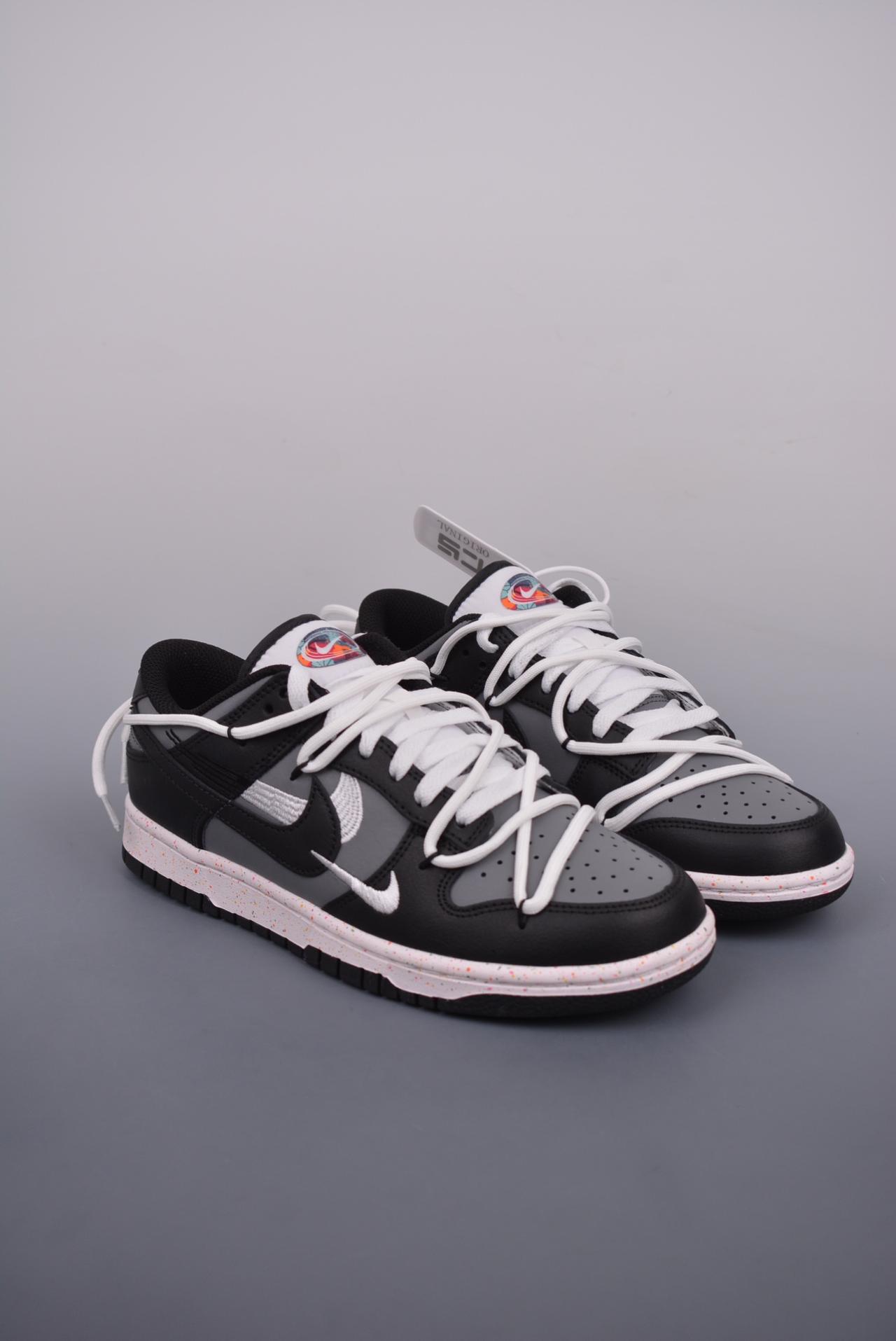 解构, SB Dunk Low, Nike SB Dunk Low, Nike, Dunk Low, Dunk - Nike SB Dunk Low 泼墨黑灰 反转三勾 鞋帮高度 低帮 颜色 黑灰 货号 FD4623