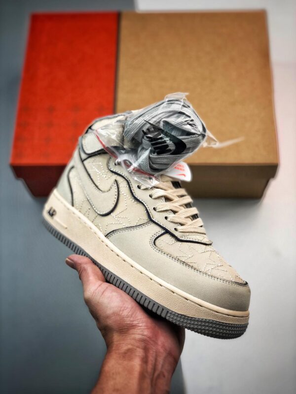 篮球鞋, 球鞋, NIke Air Force 1 '07, Nike Air Force 1, Nike, Air Force 1 - Nike Air Force 1 '07 Mid 篮球鞋 高帮 米色 货号：DZ5367-219