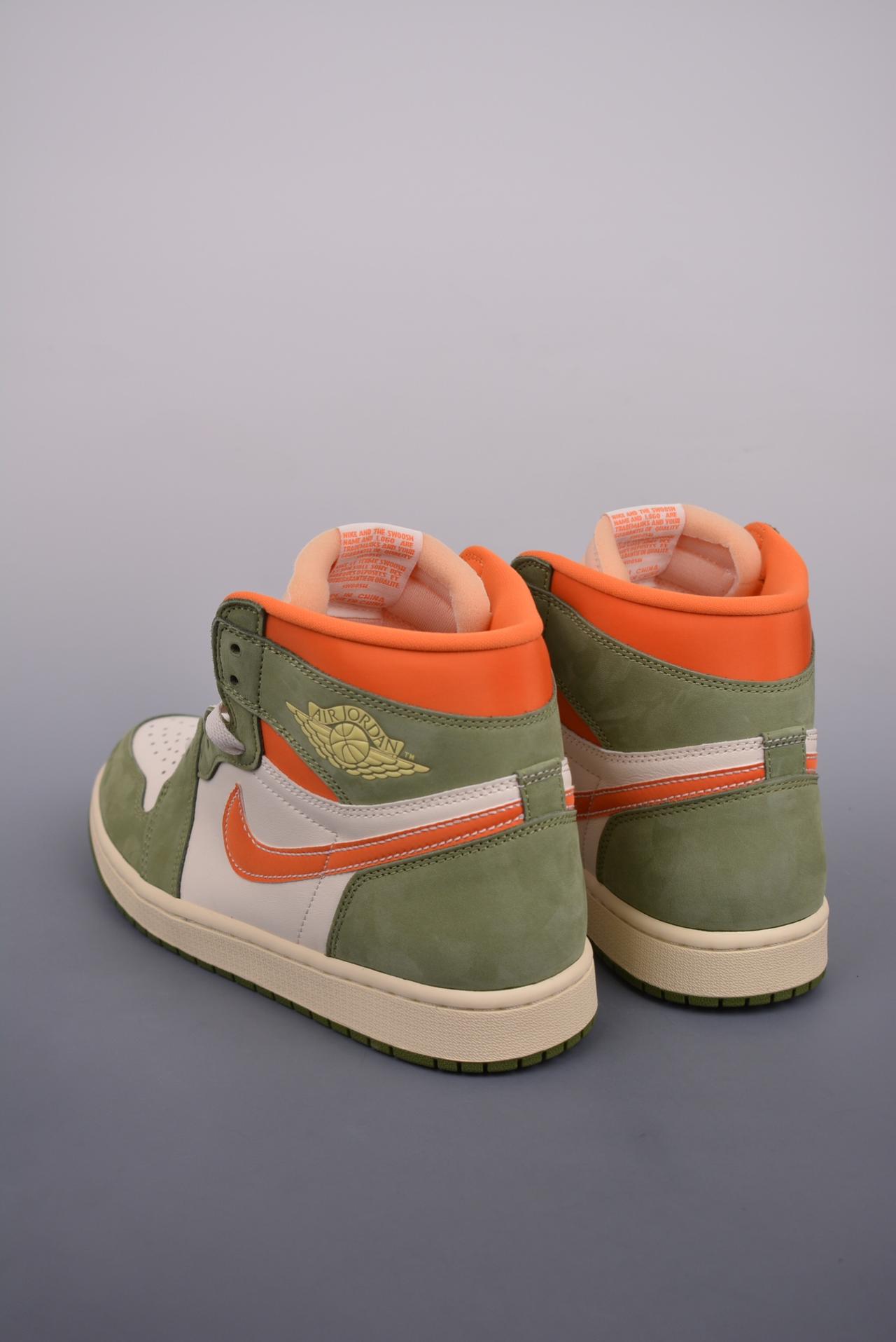 篮球鞋, 球鞋, RO, Celadon, Air Jordan 1 Retro, Air Jordan 1, Air Jordan - Air Jordan 1 Retro Celadon 高帮篮球鞋 橙绿脚趾 货号：FB9934 300CF