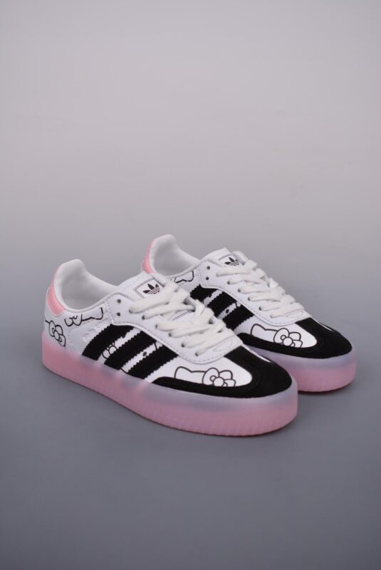 运动鞋, 板鞋, 休闲板鞋, Kith x Clarks x Adidas Originals 8th Street Samba, adidas Originals, adidas - Kith x Clarks x Adidas Originals 8th Street Samba "Chalk White" 低帮休闲板鞋 货号：ID7295J