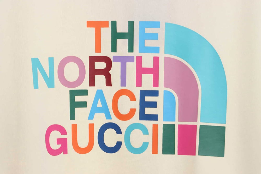 Gucci 合作 North Face 彩色印花短袖